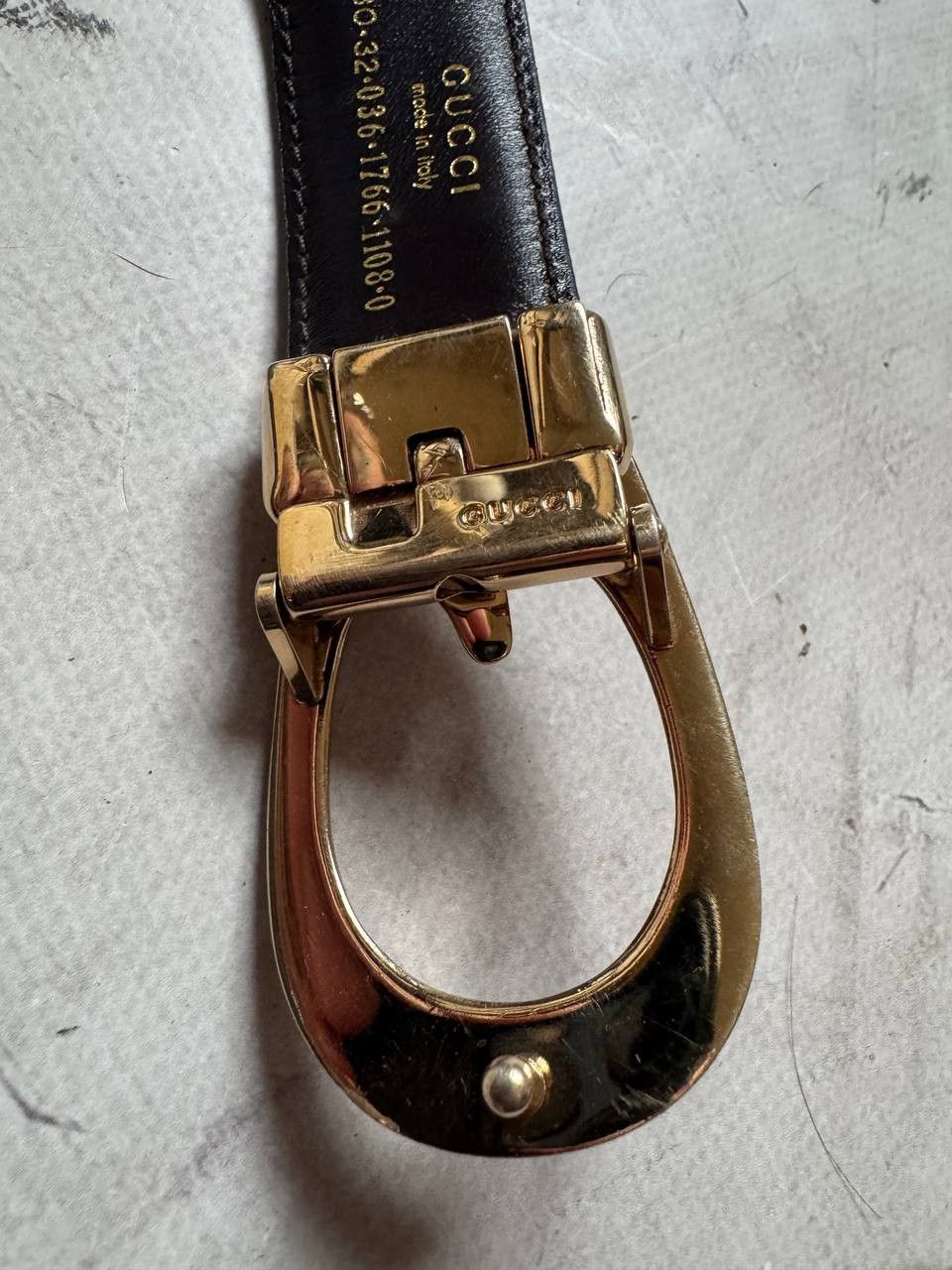 Gucci Vintage Gucci G buckle belt Size ONE SIZE - 3 Thumbnail