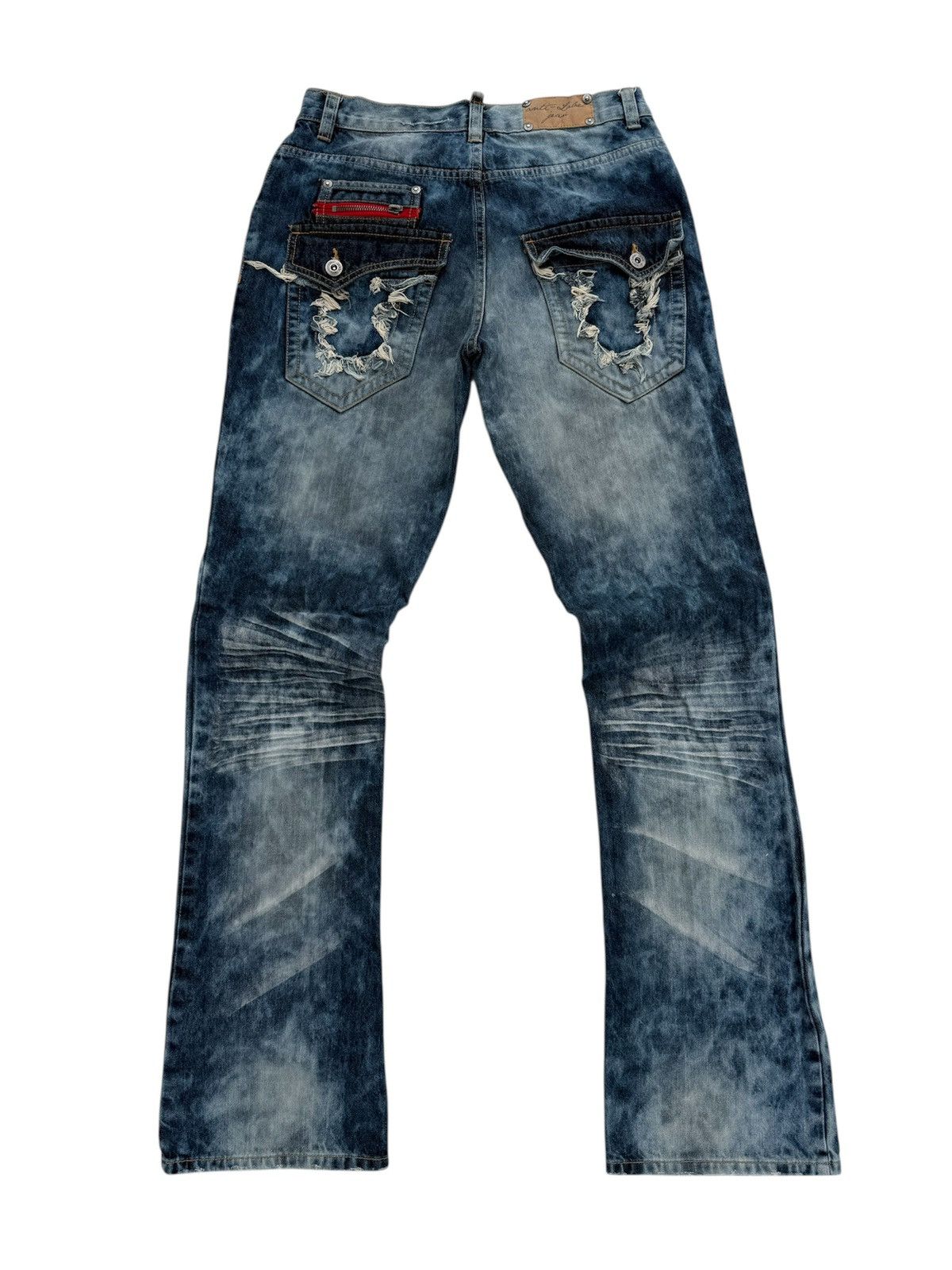 Le Grande Bleu (L.G.B.) ANTI LABEL ACIDWASH FLARE BOOTCUT JEANS Size US 28 / EU 44 - 2 Thumbnail
