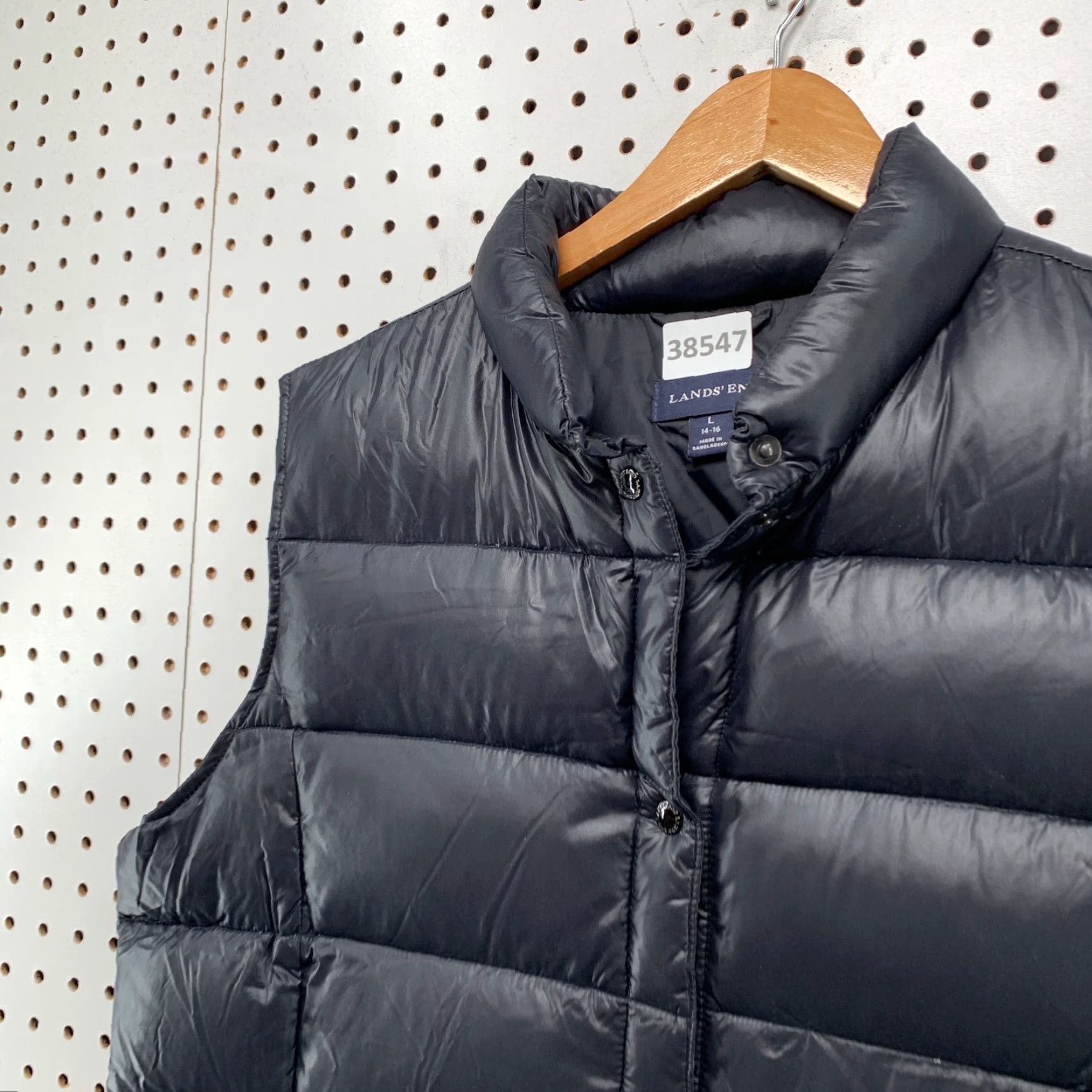 Lands' End Lands End Down Puffer Vest Jacket Womens Large Black Sleeveless 14-16 Nylon Softshell Down 23x25 Jacket Size L / US 10 / IT 46 - 6 Thumbnail