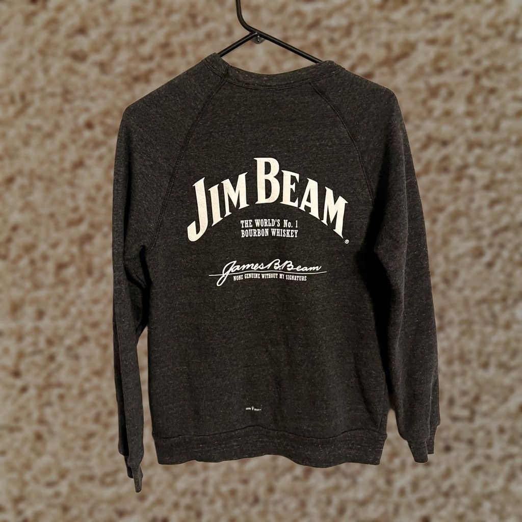 Vintage Jim Beam Bourbon Whiskey Gray Crewneck Pullover Sweatshirt Women's Medium M Size M / US 6-8 / IT 42-44 - 1 Thumbnail