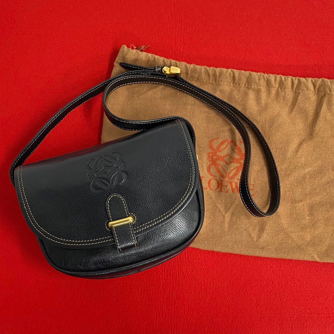 Loewe Loewe Shoulder Bag Black Leather Size ONE SIZE - 1 Thumbnail
