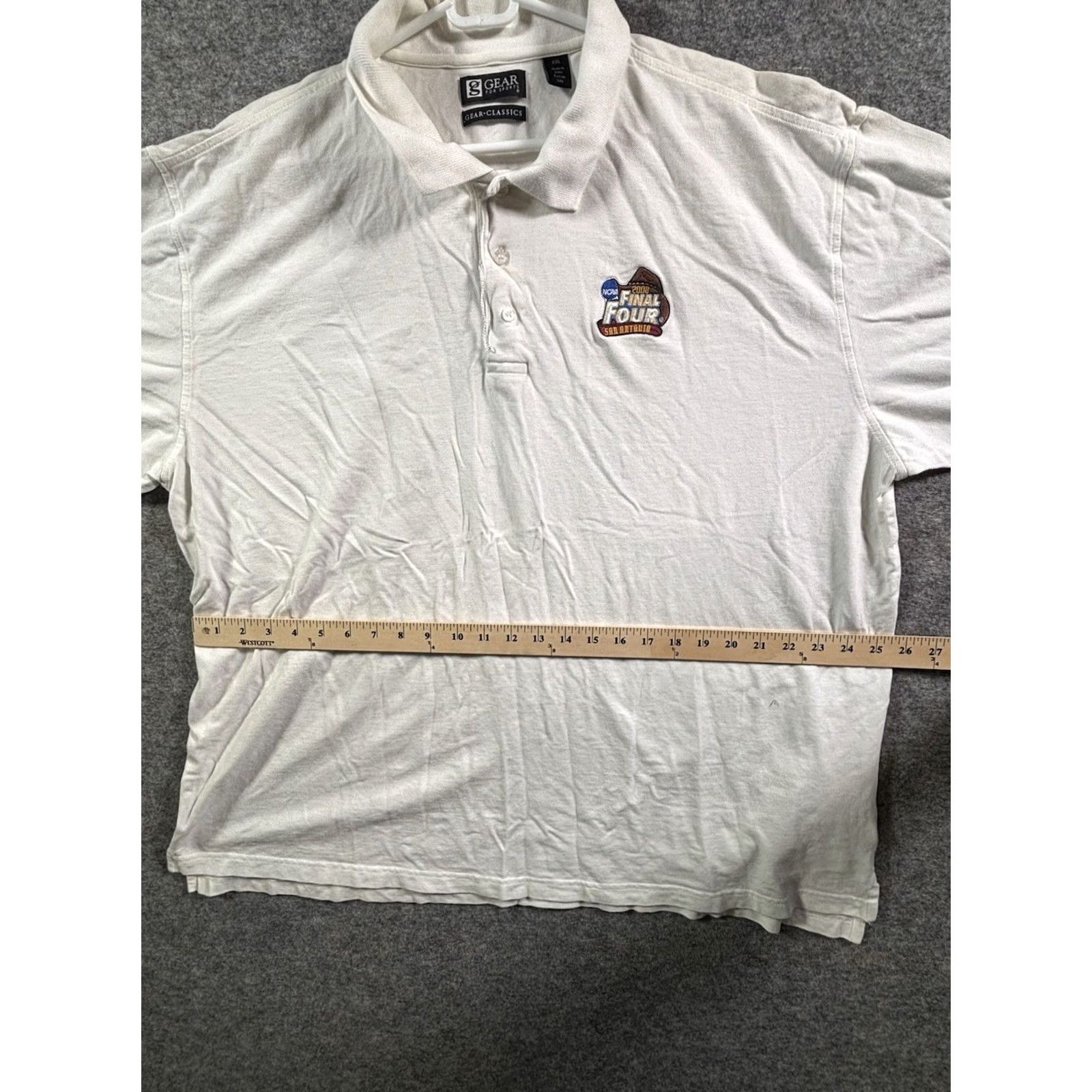 NCAA VINTAGE Nike Dri-Fit Polo Shirt Men 2XL White NCAA Final Four 2008 San Antonio Sports USA 90s Regular Short Sleeve Button Embroidered Logo Size US XXL / EU 58 / 5 - 5 Thumbnail