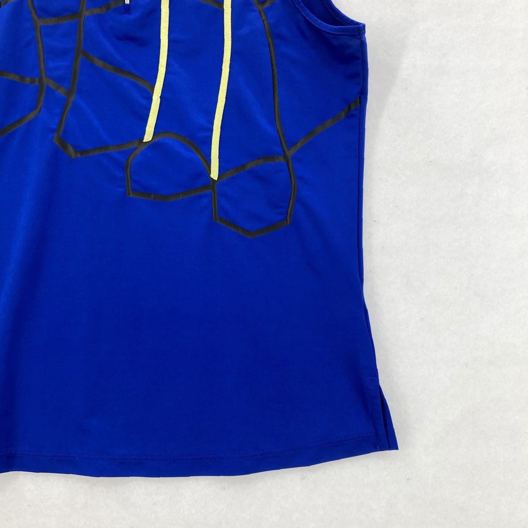 Vintage Jamie Sadock Shirt Womens S Royal Blue Sleeveless Quarter Zip Mock Neck Golf Size S / US 4 / IT 40 - 3 Thumbnail