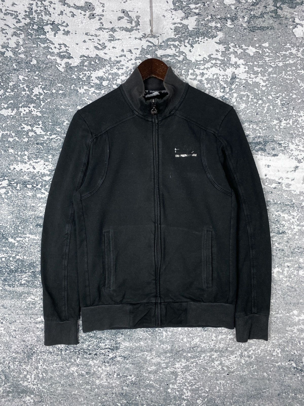 Emporio Armani Vintage Emporio Armani Zip Up Faded Sweatshirts Size US XS / EU 42 / 0 - 1 Thumbnail