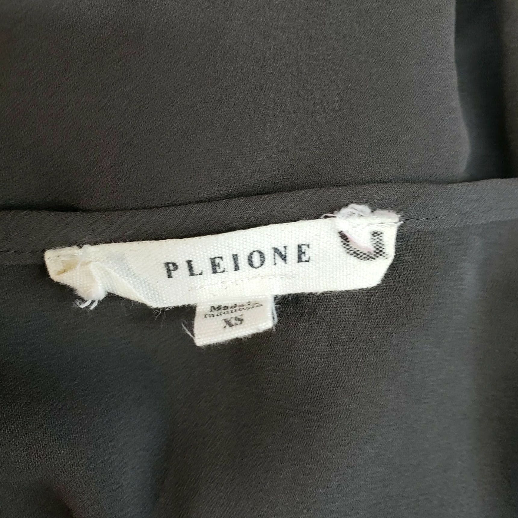 Vintage Pleione Womens Blouse Shirt XS Gray Short Sleeve Peplum Solid Size XS / US 0-2 / IT 36-38 - 6 Thumbnail