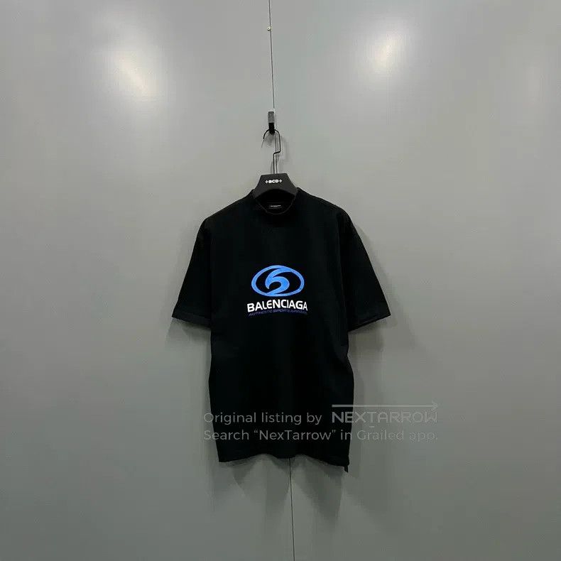 Balenciaga Balenciaga Blue Logo Printed Short Sleeve Size US XS / EU 42 / 0 - 1 Thumbnail