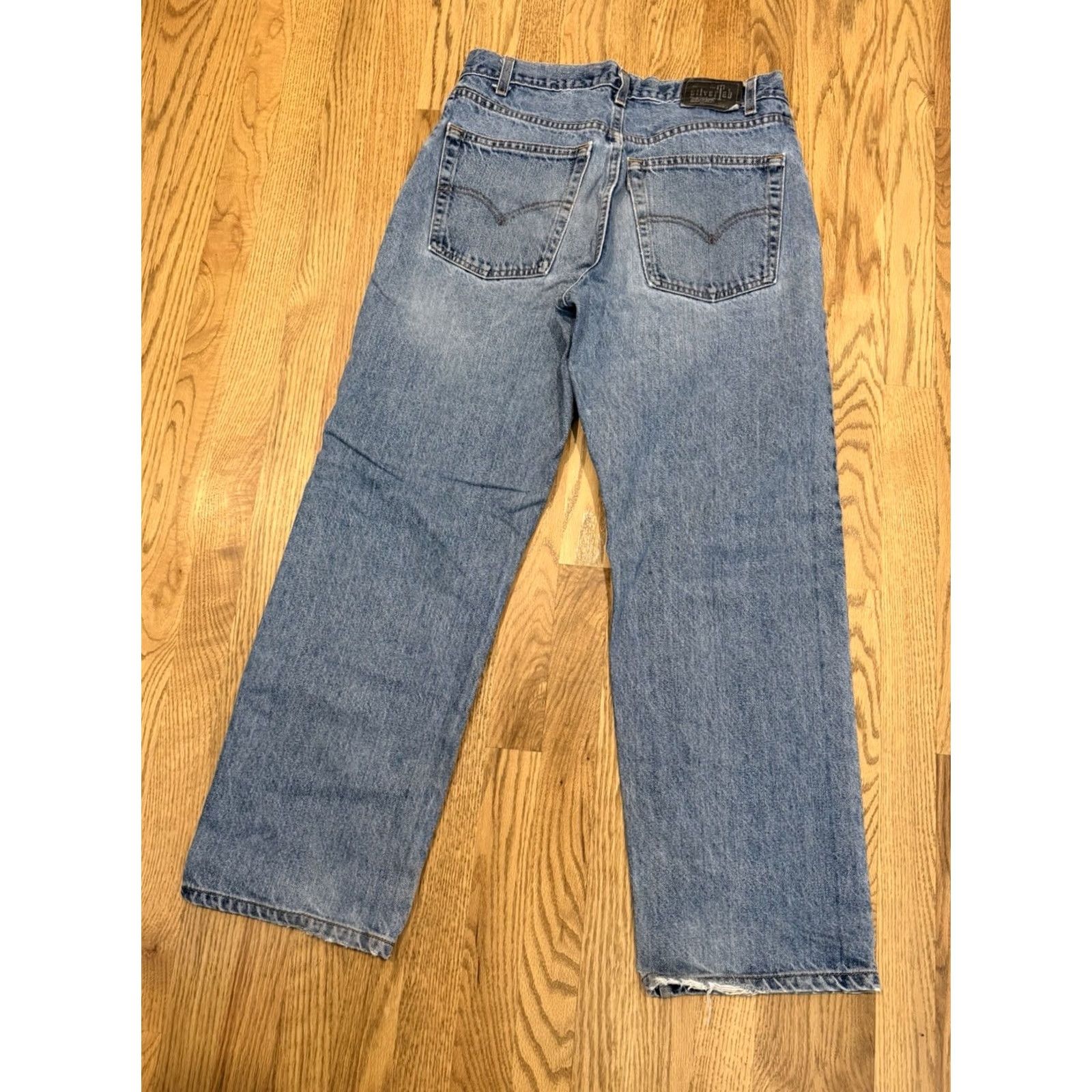 Levi's VINTAGE Levi's SilverTab Jeans Straight 32x29 Denim Blue Men Regular 90s Grunge USA Kid - (adjusted to fit rules) Size US 32 / EU 48 - 3 Thumbnail