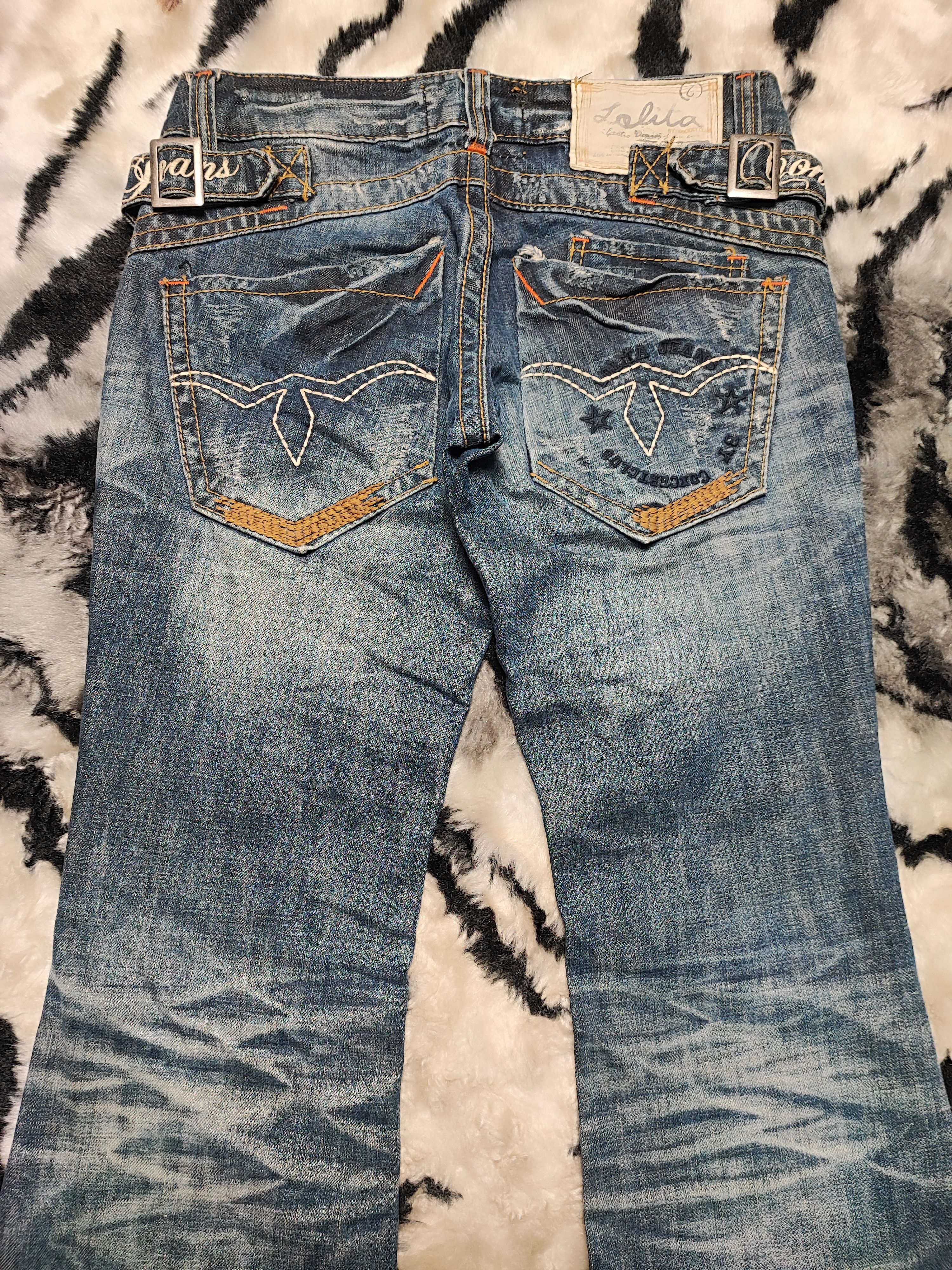 If Six Was Nine Vintage Japanese Flare Lolita Jeans Size 28" / US 6 / IT 42 - 21 Thumbnail