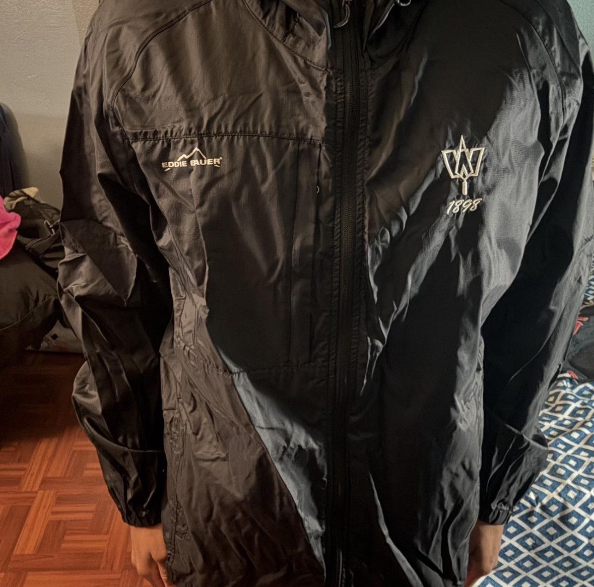 Eddie Bauer Eddie Bauer Black Windbreaker Size US XL / EU 56 / 4 - 4 Thumbnail