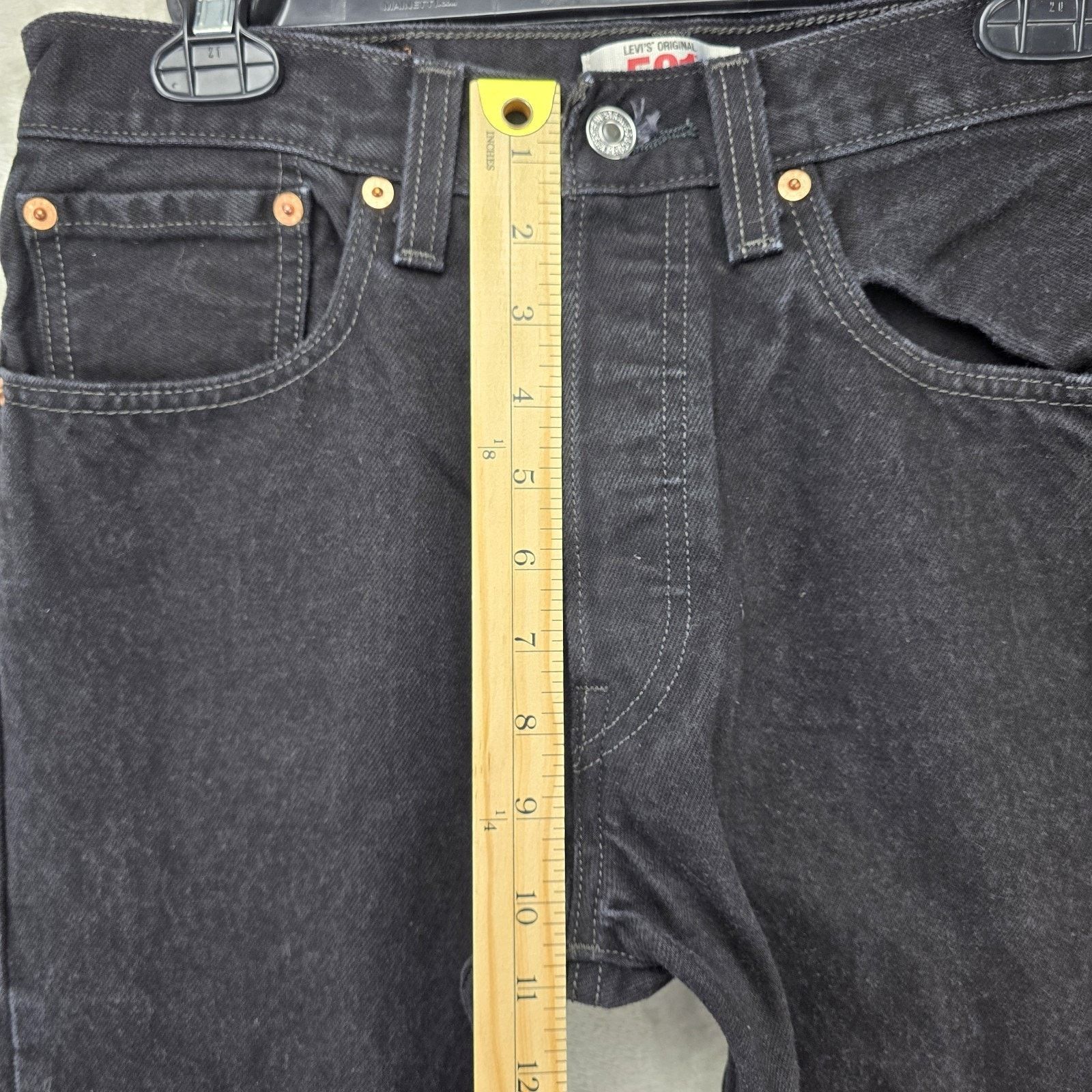 Levi's Levis 501 Jeans 31x30 (Fits 30x29) Black Straight Leg Y2K Size US 30 / EU 46 - 13 Thumbnail
