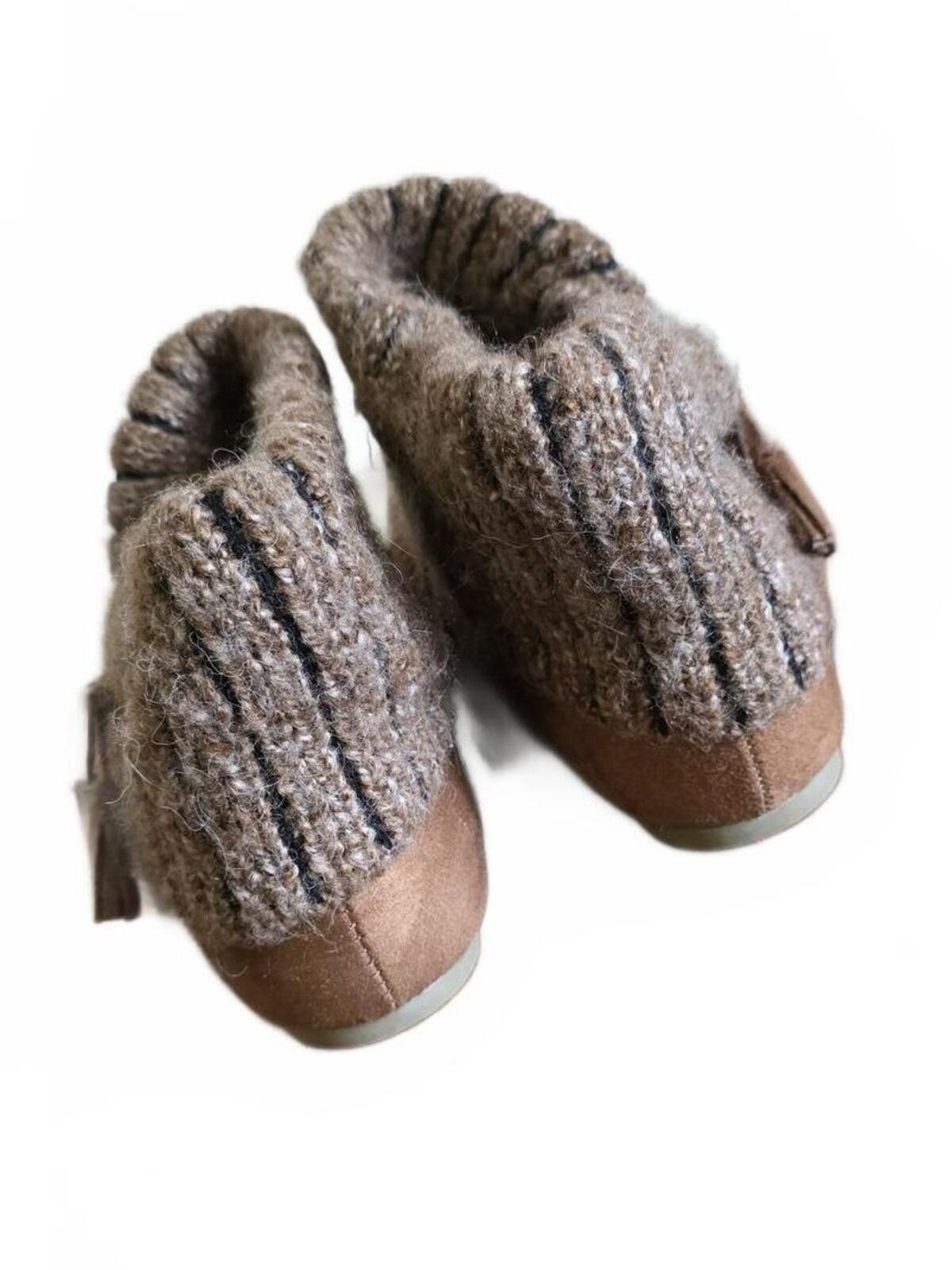 Airwalk Airwalk Brown Suede Knit Ankle Boots Size 8 US Womens Tassle Size US 8 / IT 38 - 4 Thumbnail