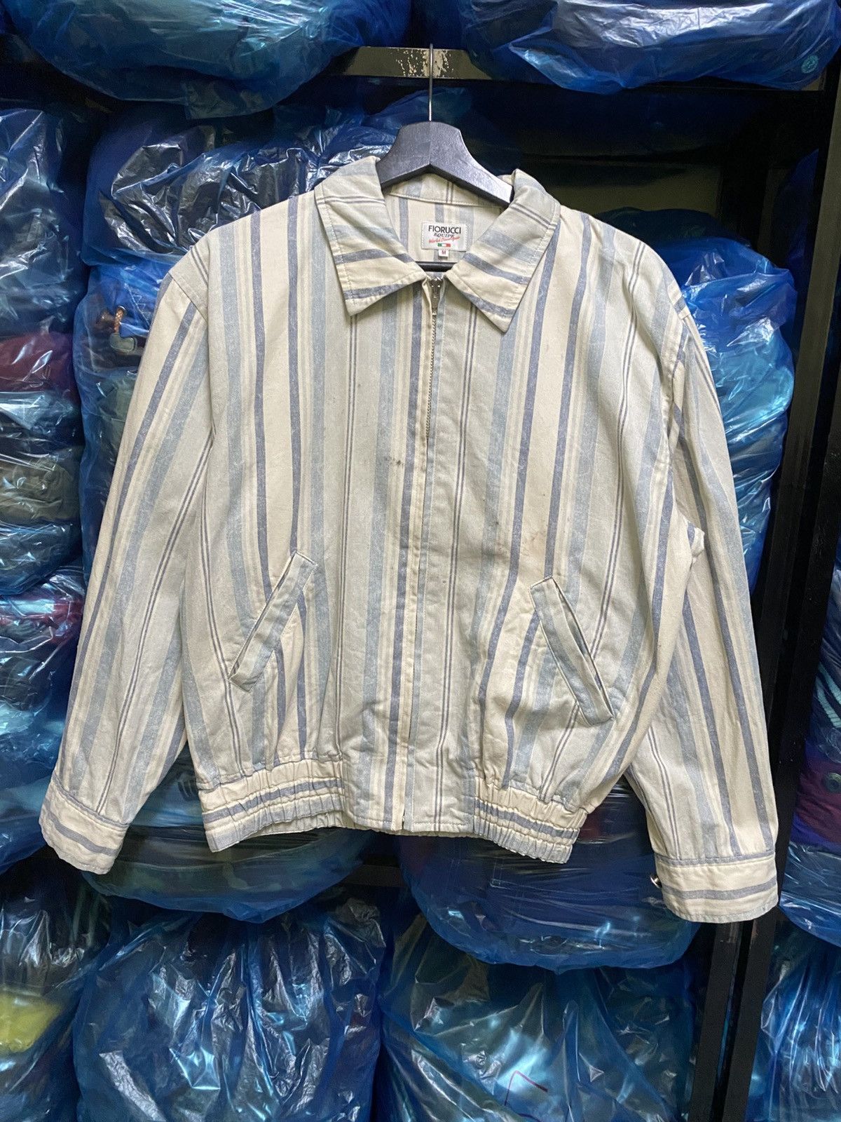 Fiorucci VINTAGE 80s FIORUCCI STRIPE JACKET MADE IN JAPAN Size US M / EU 48-50 / 2 - 4 Thumbnail