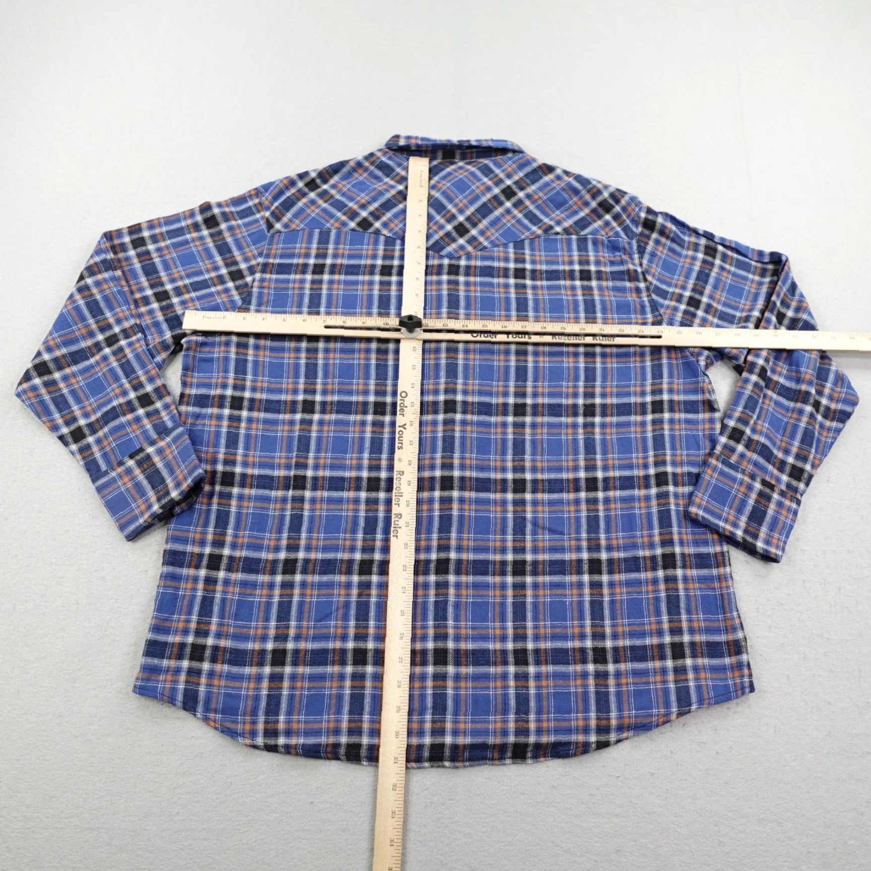 Wrangler Wrangler Shirt Men 2XL Plaid Flannel Wrancher Western Pearl Snap Rodeo Ranch NEW Size US XXL / EU 58 / 5 - 6 Thumbnail