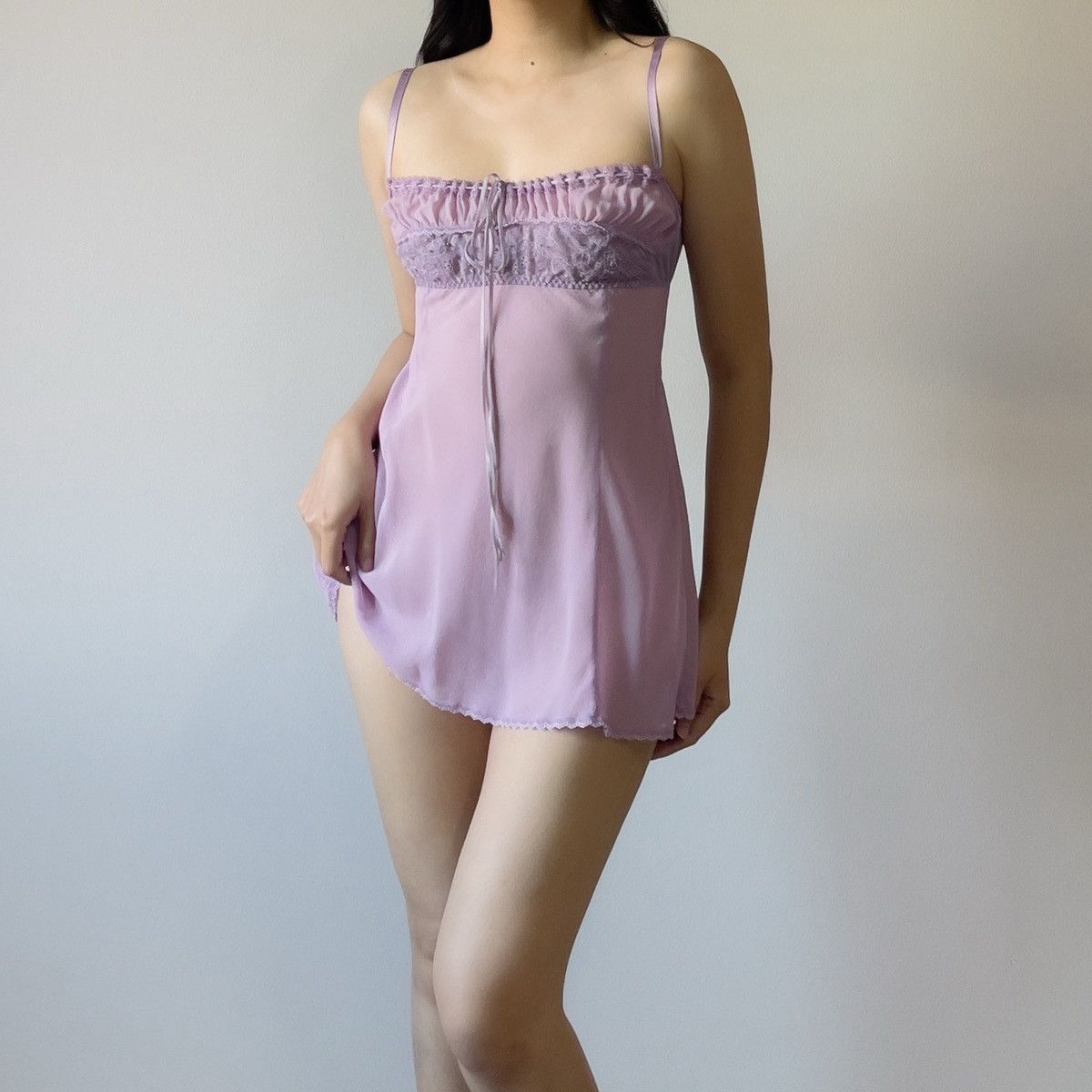 Victoria's Secret Victoria’s Secret Lavender Silk Mini Slip Dress (S) Size S / US 4 / IT 40 - 3 Thumbnail