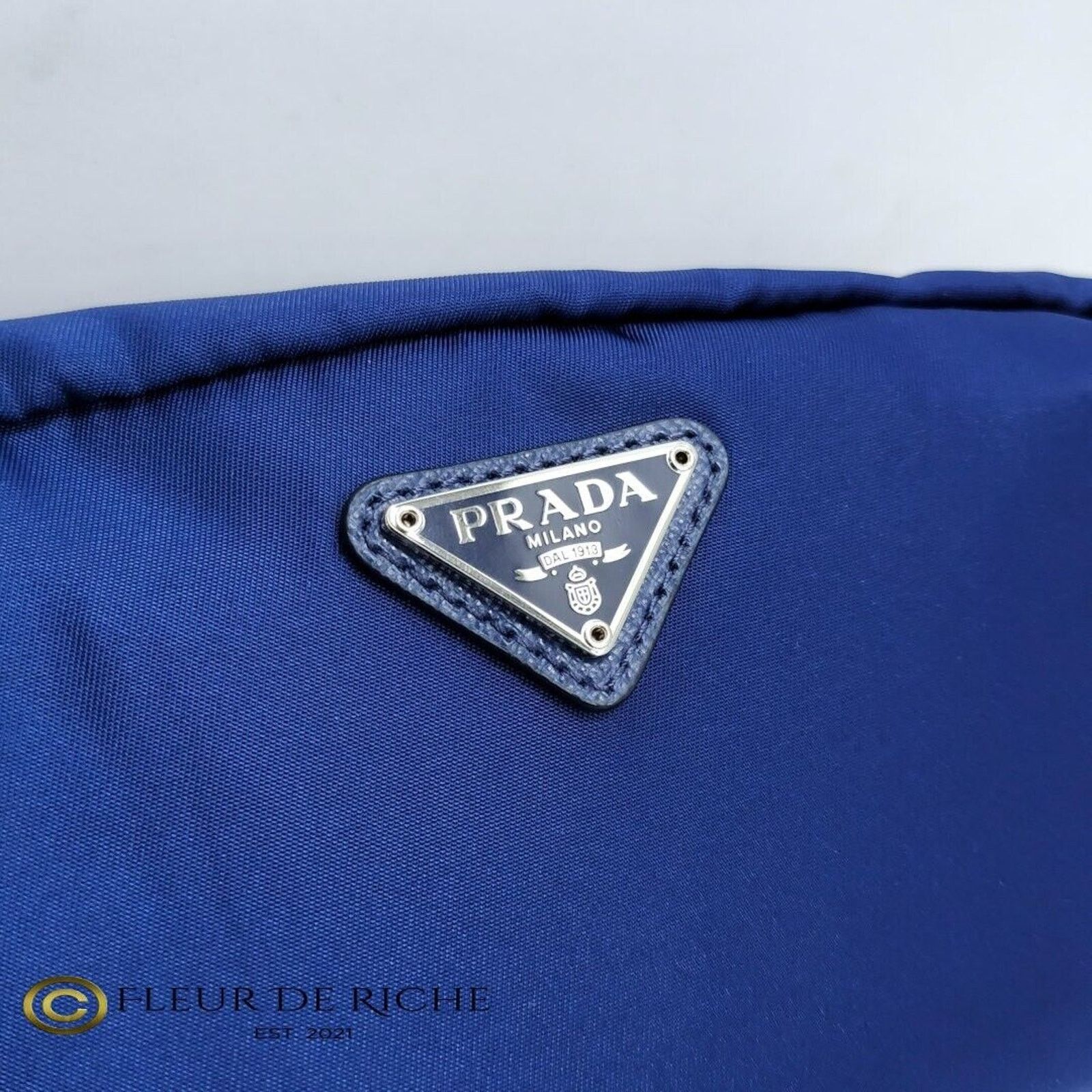 Prada Prada Necessaire Nylon Cosmetic Case Blue Bleuette 1NA350 Size ONE SIZE - 4 Thumbnail