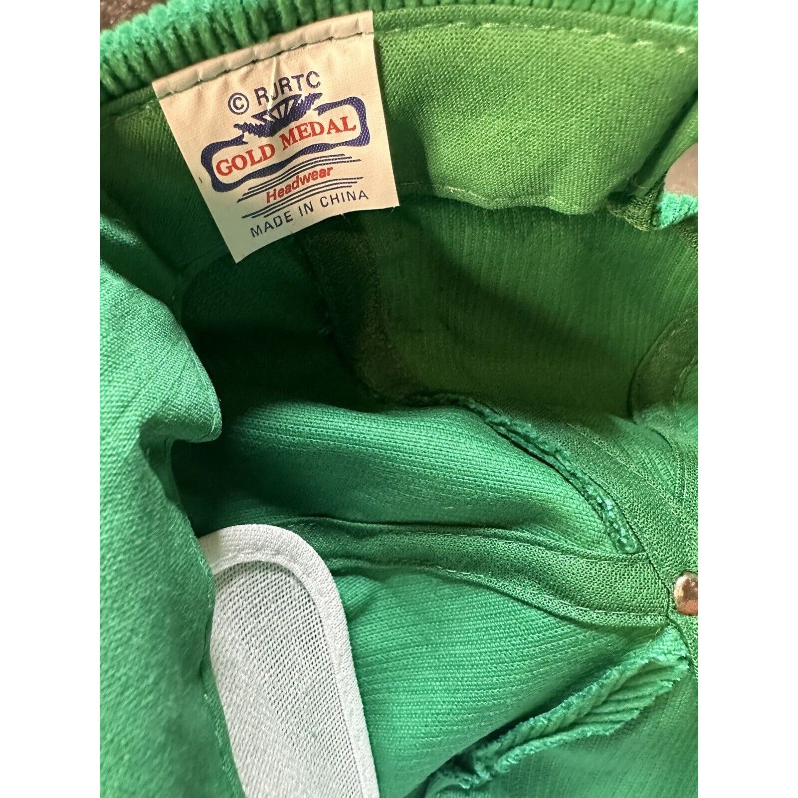 Other Vtg 1980s Salem Hat Green Corduroy Snapback Gold Medal OS Size ONE SIZE - 8 Thumbnail