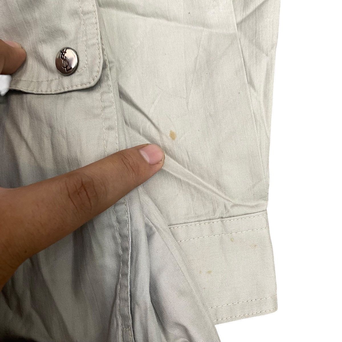 Yves Saint Laurent YVES SAINT LAURENT MINIMAL UTILITY SAFARI JACKET LIGHT BEIGE Size US L / EU 52-54 / 3 - 12 Thumbnail