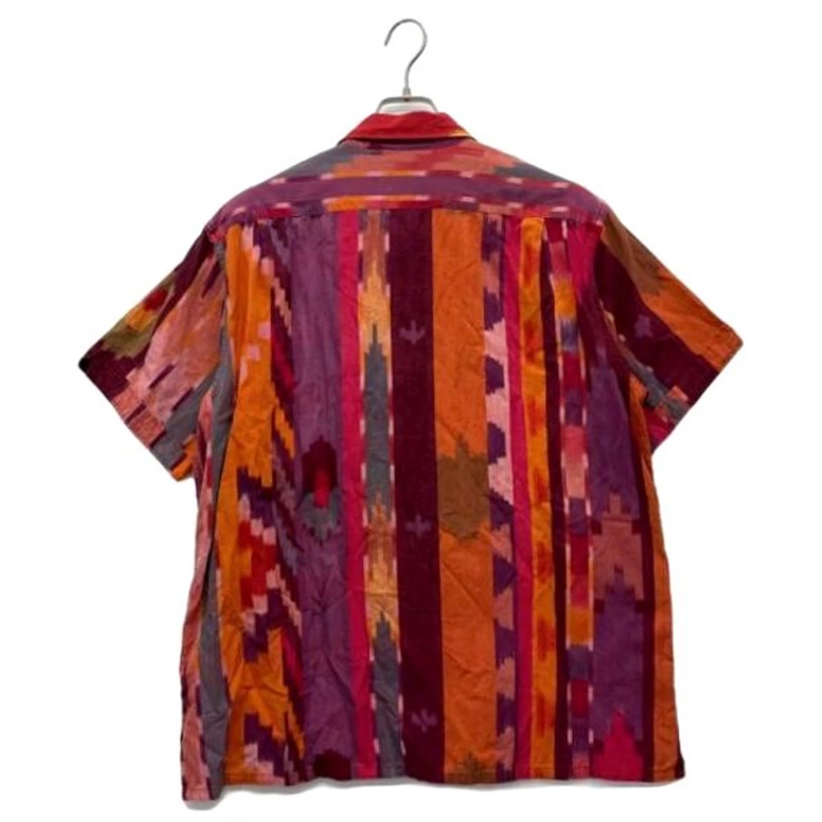 Engineered Garments ENGINEERED GARMENTS IKAT PRINT SHORT SLEEVE SHIRT PATCHWORK MEN RED M USED Size US M / EU 48-50 / 2 - 2 Thumbnail