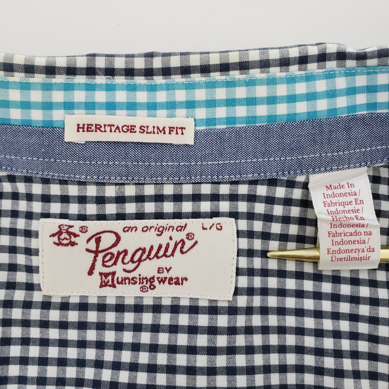 Original Penguin Penguin Heritage Roll Tab Short Cuff Sleeve Shirt Slim fit L Size US L / EU 52-54 / 3 - 11 Thumbnail