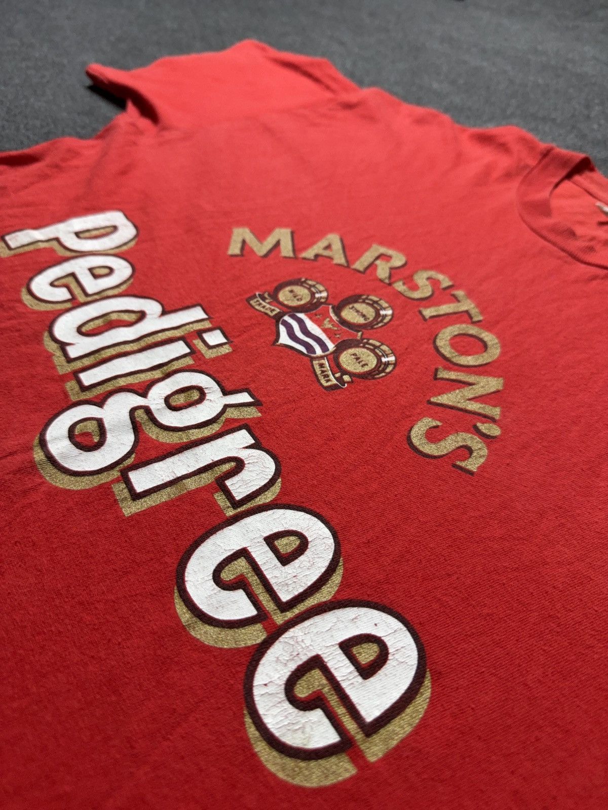 Vintage Retro 80s Vintage Marston’s Pedigree Single Stitch T-Shirt Size US XL / EU 56 / 4 - 8 Thumbnail