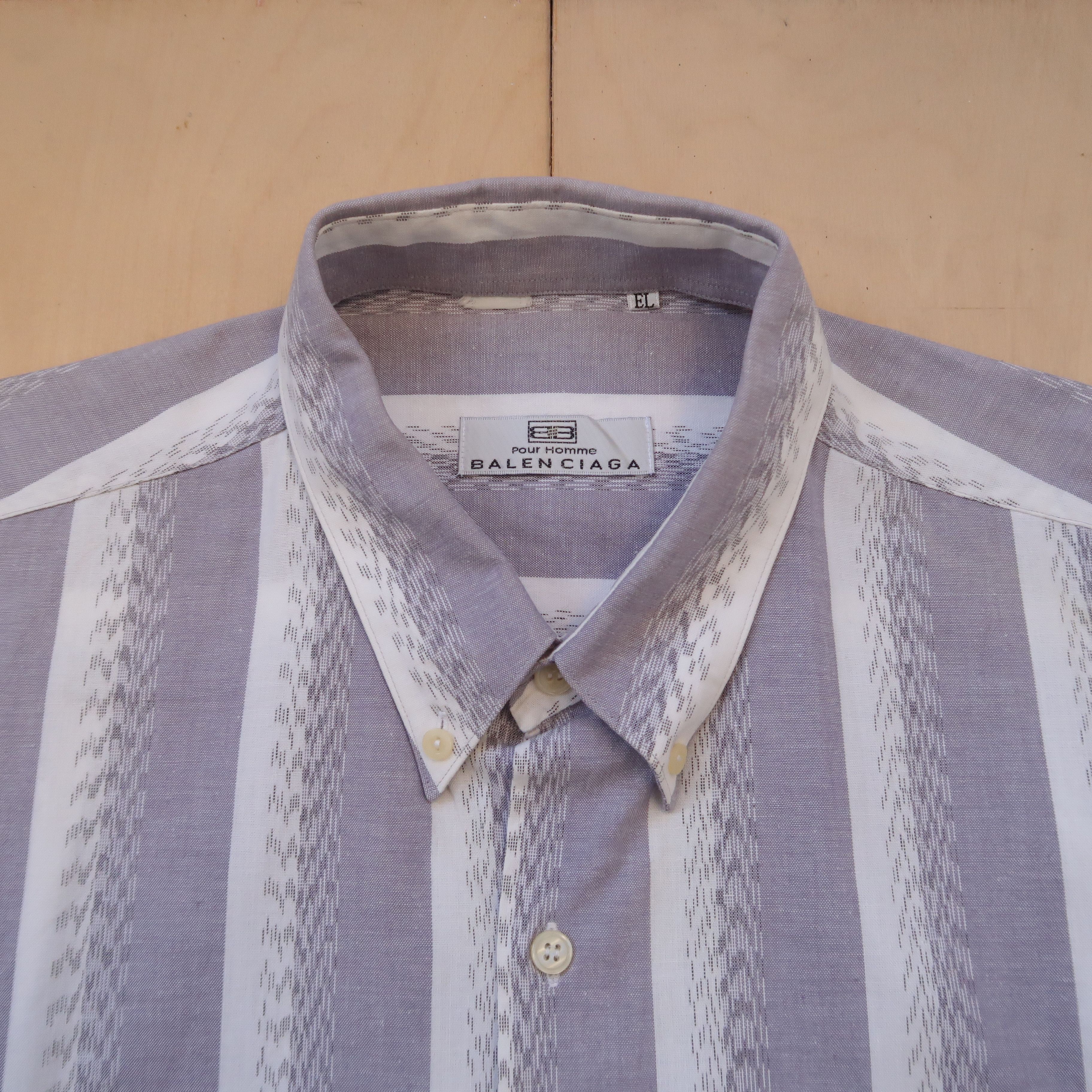Balenciaga Vintage Balenciaga Pour Homme Psychedelic Ethnic Shirt Size US L / EU 52-54 / 3 - 3 Thumbnail