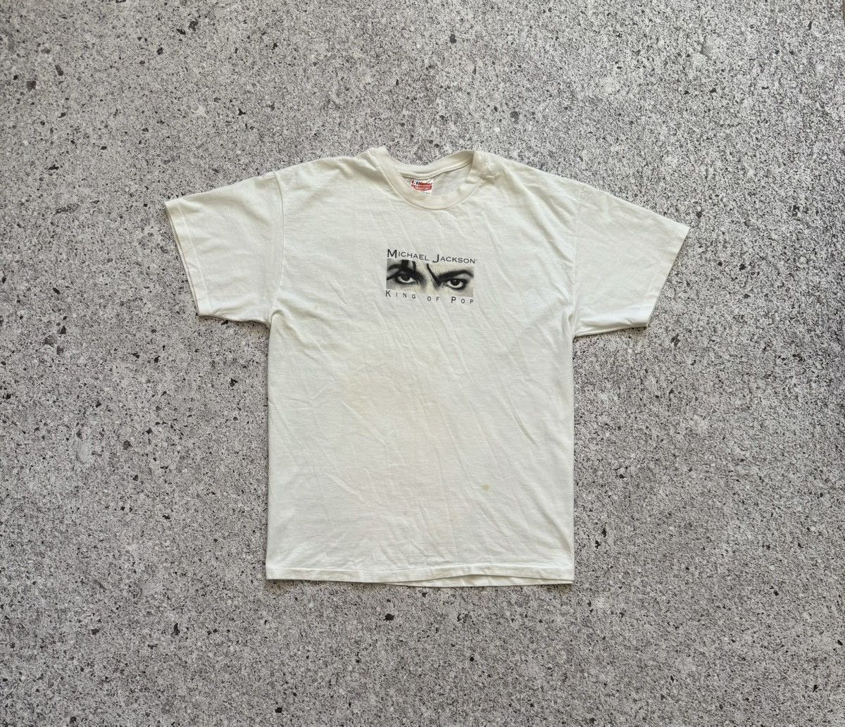 Band Tees × Michael Jackson Vintage 1992 Michael Jackson King Of Pop Tour Eyes T-Shirt Size US XL / EU 56 / 4 - 3 Thumbnail