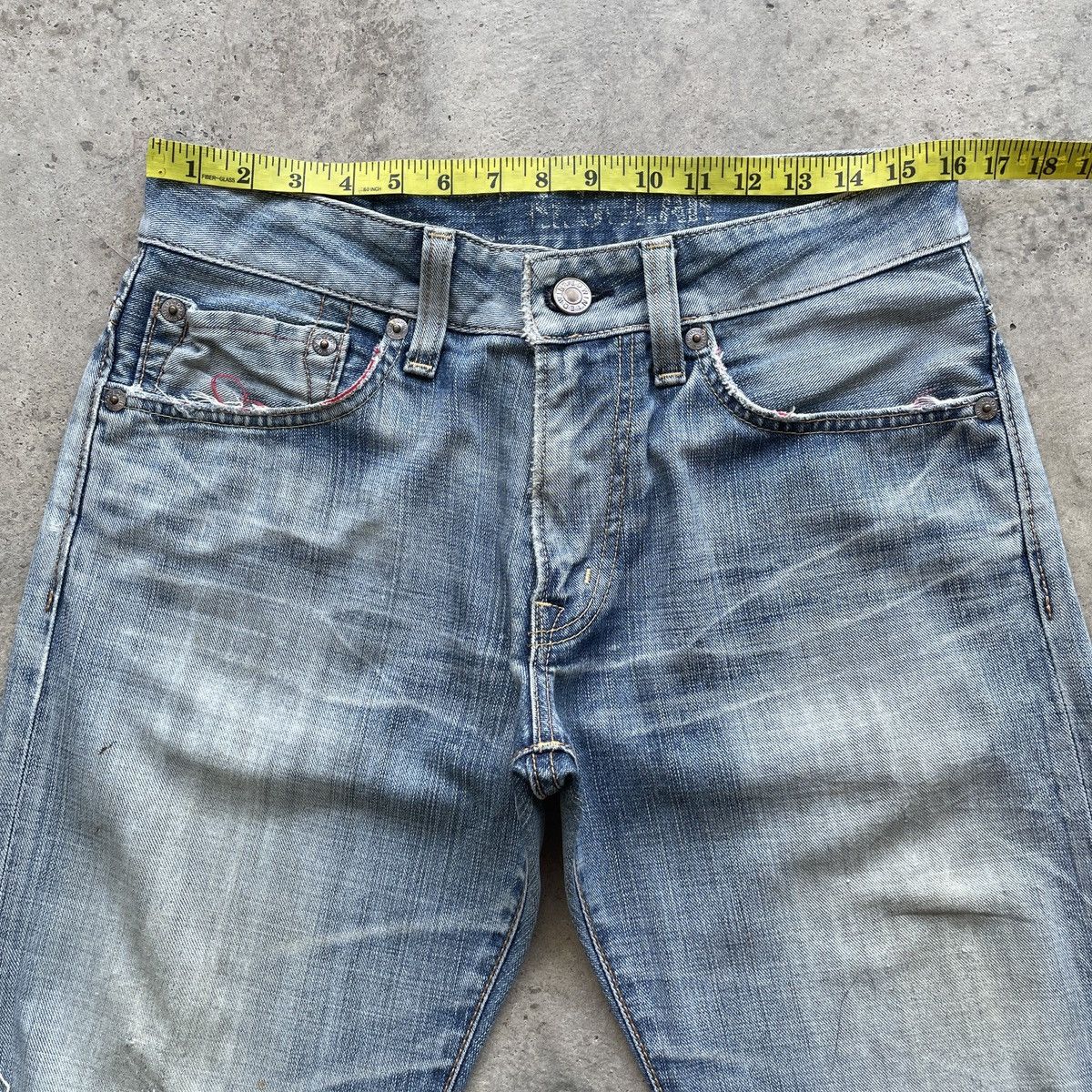 Edwin Vintage Edwin 503 Straight Faded Distressed Jeans Pants W32 Size US 32 / EU 48 - 5 Thumbnail