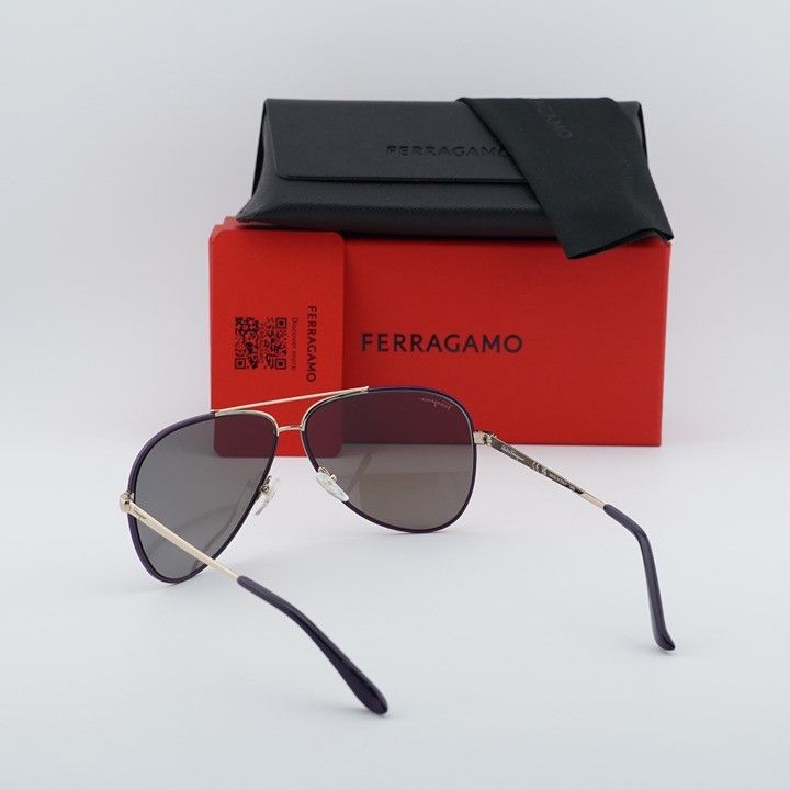 Salvatore Ferragamo Salvatore Ferragamo SF131S 736 Sunglasses Gold Aviator Size ONE SIZE - 9 Thumbnail