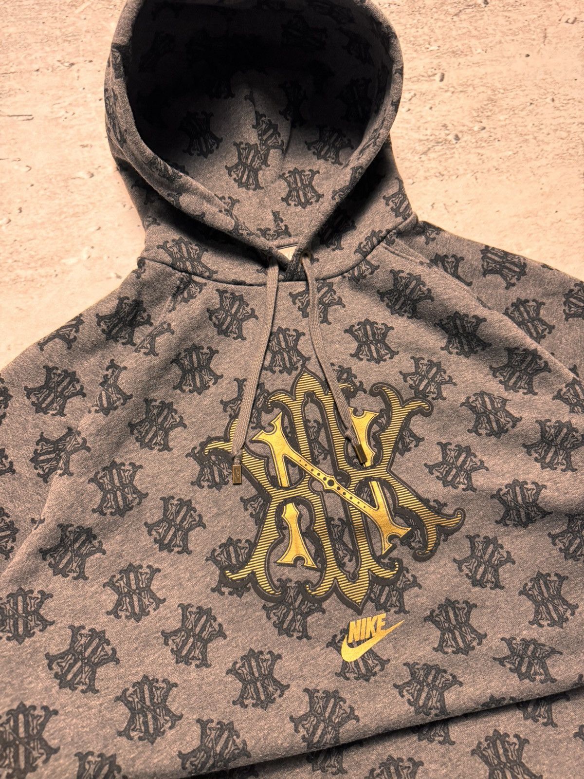 Nike × Vintage NIKE x NY VINTAGE CENTER LOGO OVERSIZE BOXY HOODIE Size US XL / EU 56 / 4 - 3 Thumbnail