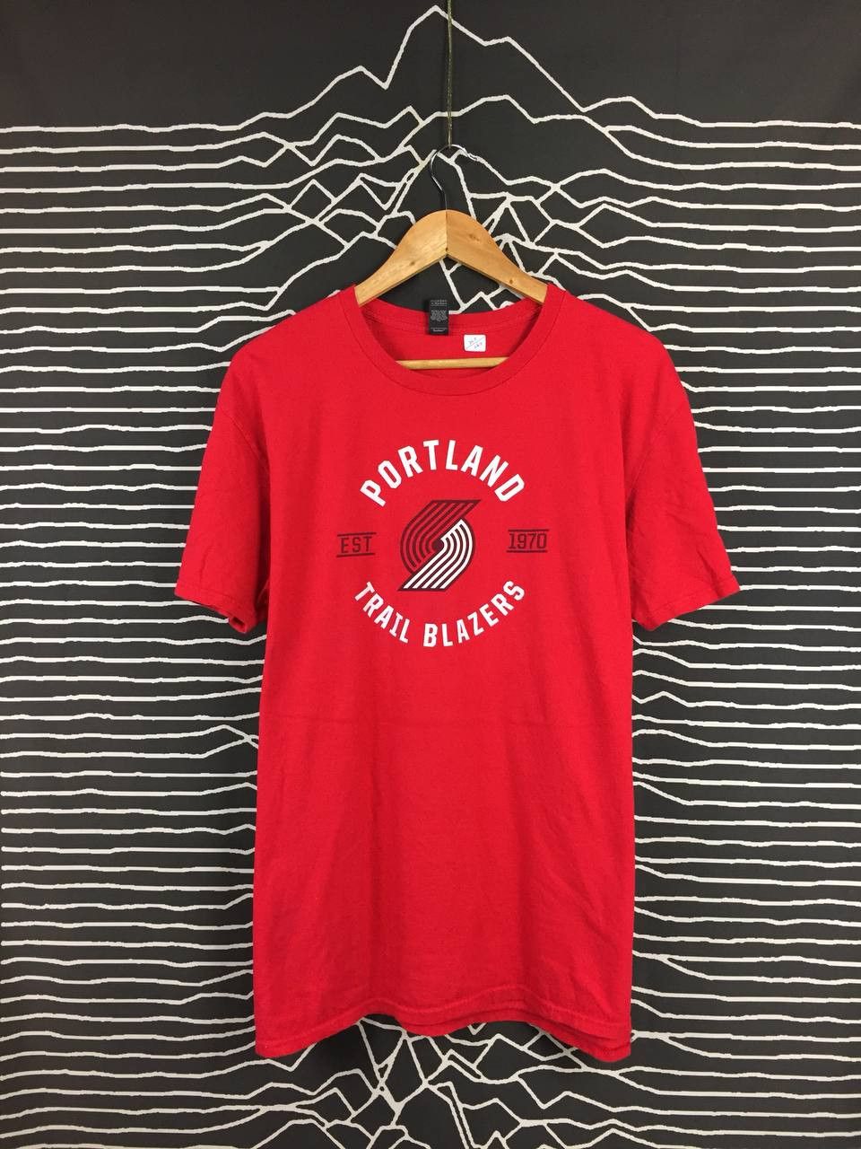 image of Portland Trail Blazers Nba American Sports Tee in Red, Men's (Size XL)