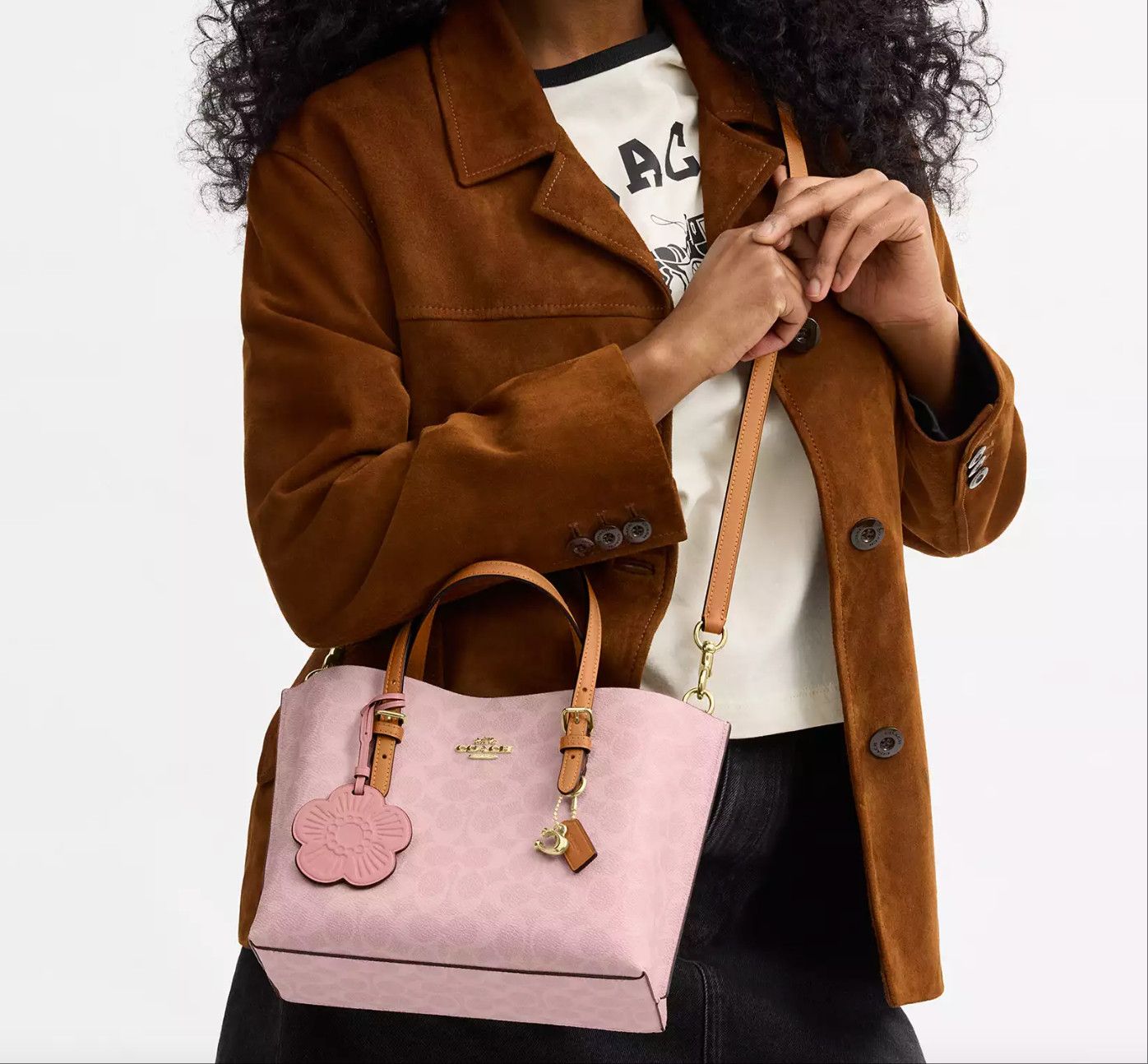 Coach Mollie Tote Bag 25 In Signature Canvas With Charms CER24 Size ONE SIZE - 15 Thumbnail