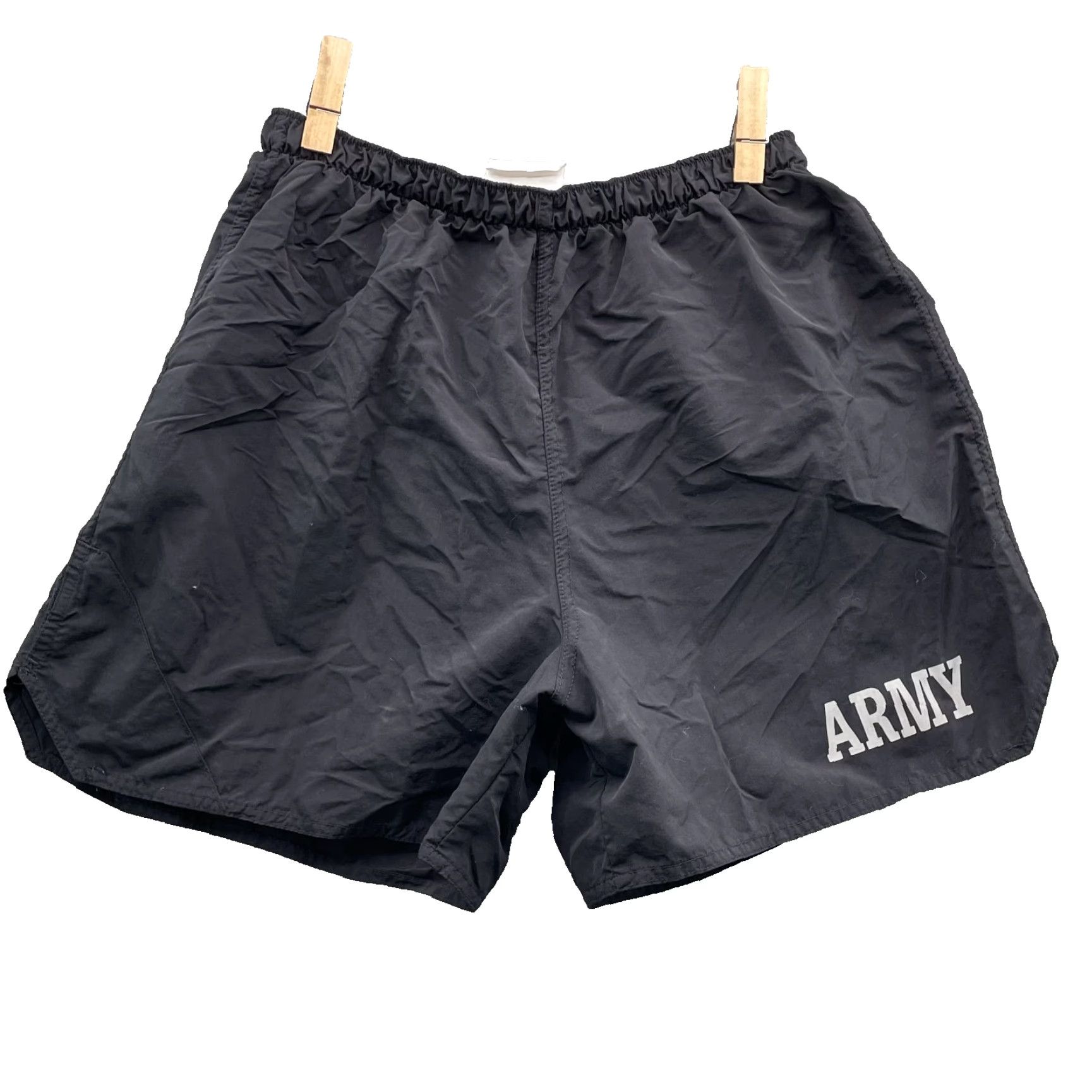 Vintage US Army Running Short Men Medium Black Athletic Activewear Gym Training Walking Hiking Shirt Mens Size US 31 - 2 Thumbnail