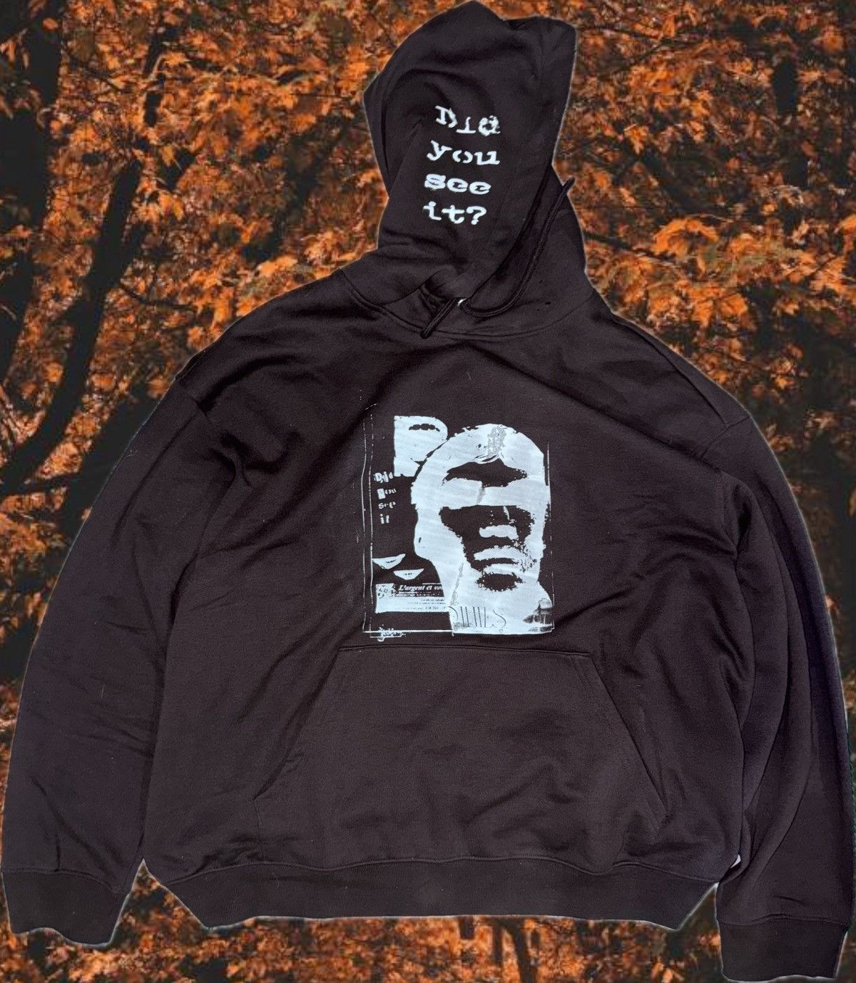 Vintage “Did you see it?” Custom Screenprinted Hoodie Size US XXL / EU 58 / 5 - 1 Thumbnail