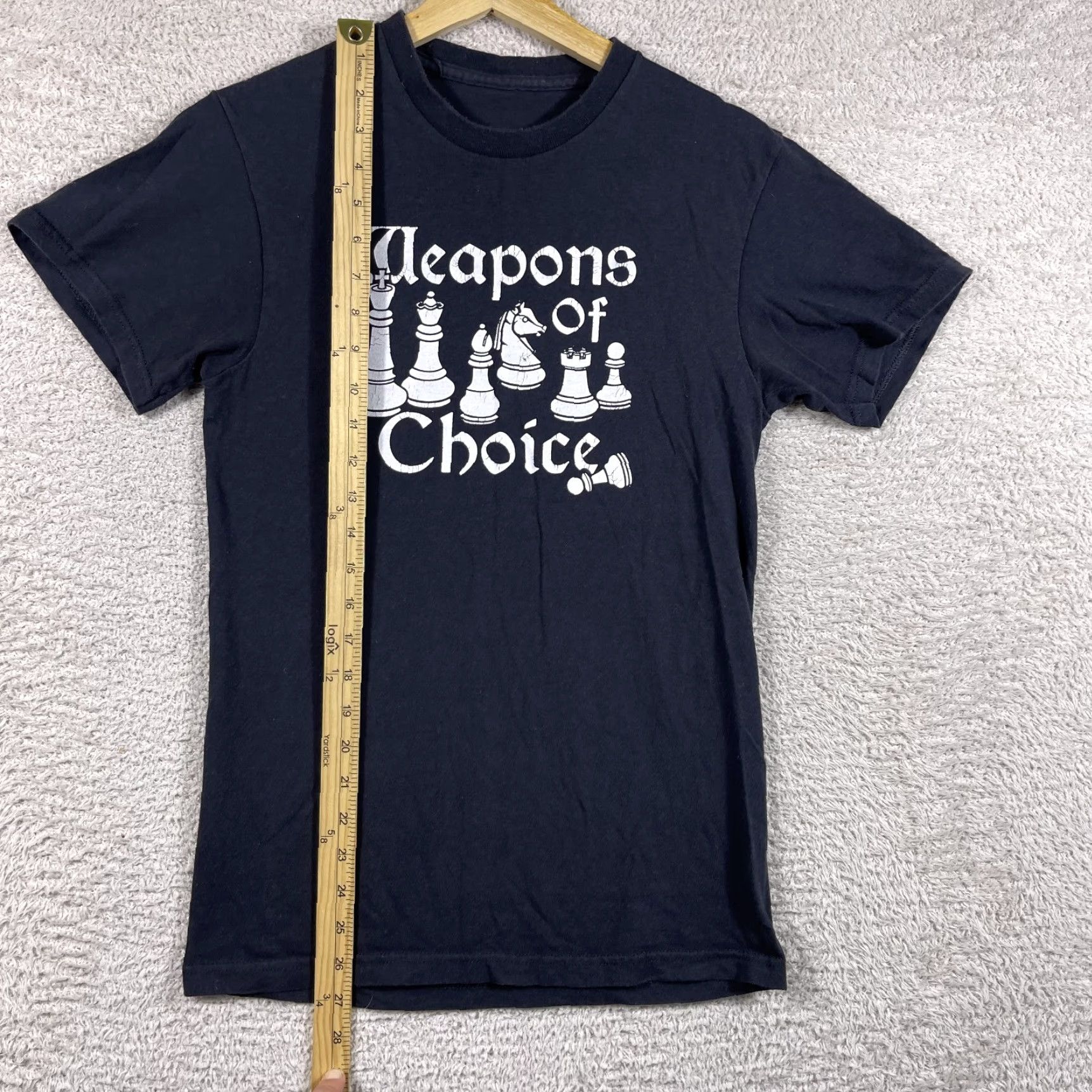 Vintage Weapons of Choice T-Shirt Adult Small Black Punk Hardcore Pittsburgh Chess Metal Shirt Men S Black Graphic Print Short Sleeve Crew Neck Vintage No/N/A Size US S / EU 44-46 / 1 - 5 Thumbnail