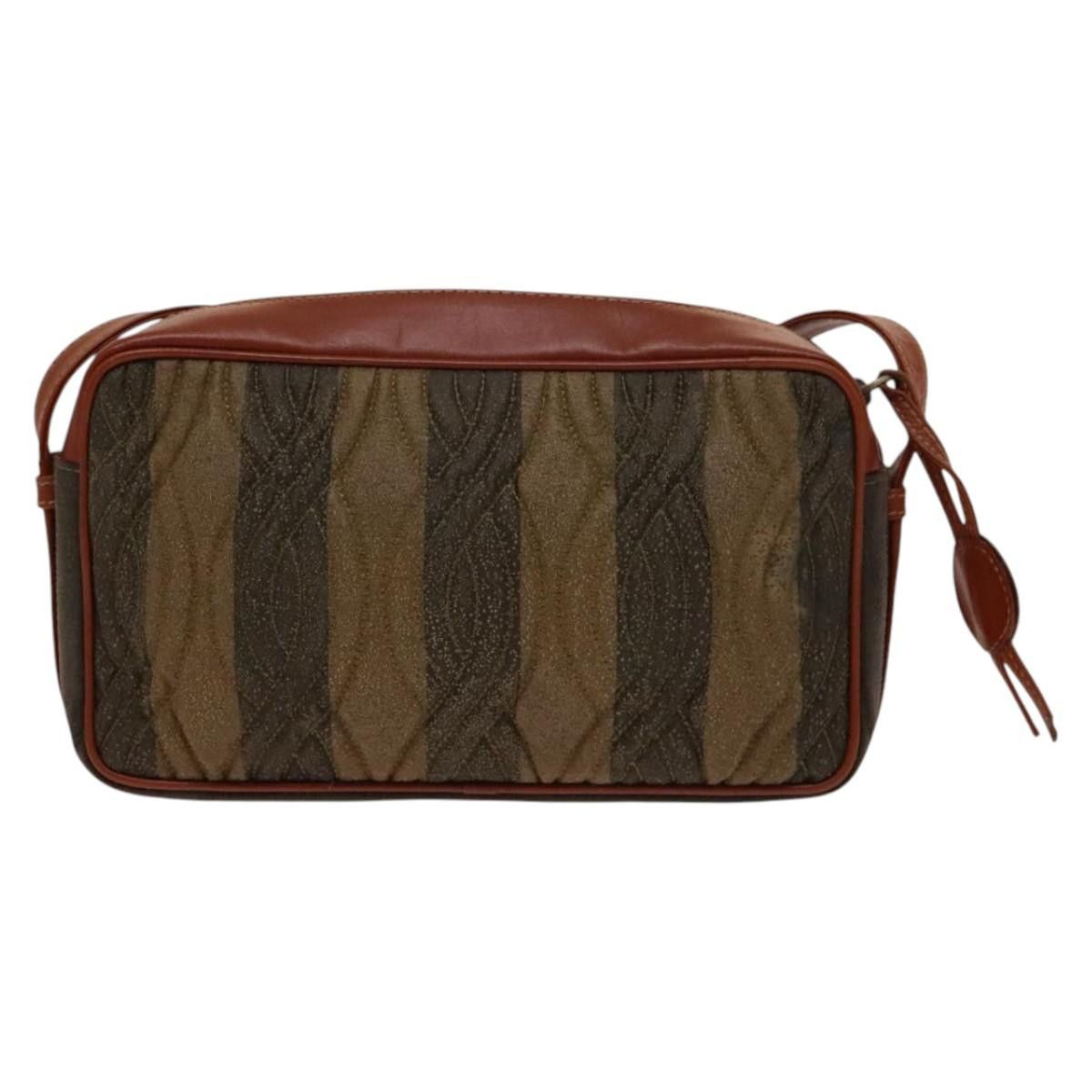 Fendi FENDI Pecan Canvas Shoulder Bag Coated Canvas Black Brown Size ONE SIZE - 3 Thumbnail