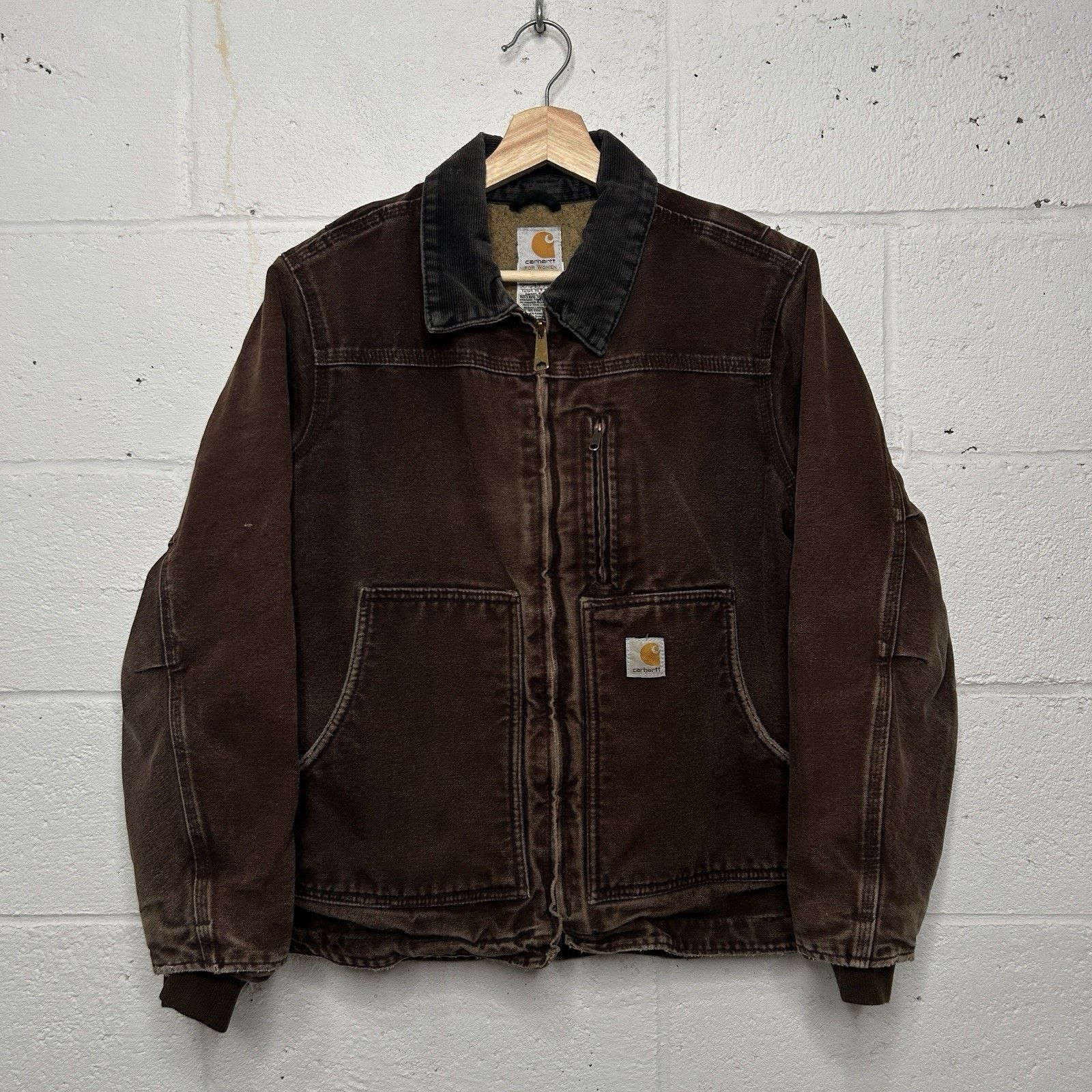 Carhartt Carhartt Sherpa-Lined Ridge Coat “Dark Brown” WC061 DKB Size S / US 4 / IT 40 - 1 Thumbnail
