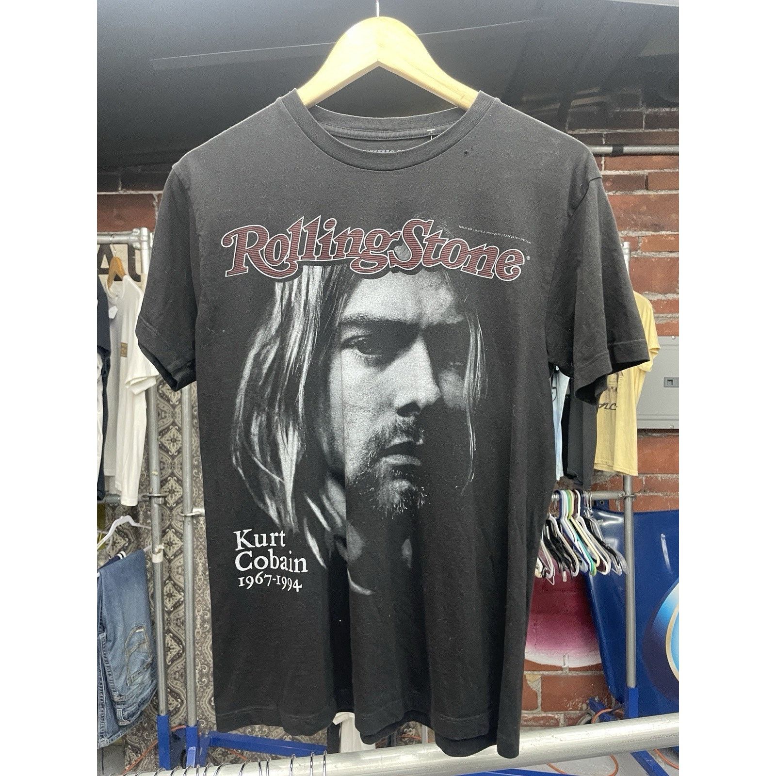 Kurt Cobain Shirt Short Sleeve Crew Neck Concert Shirt