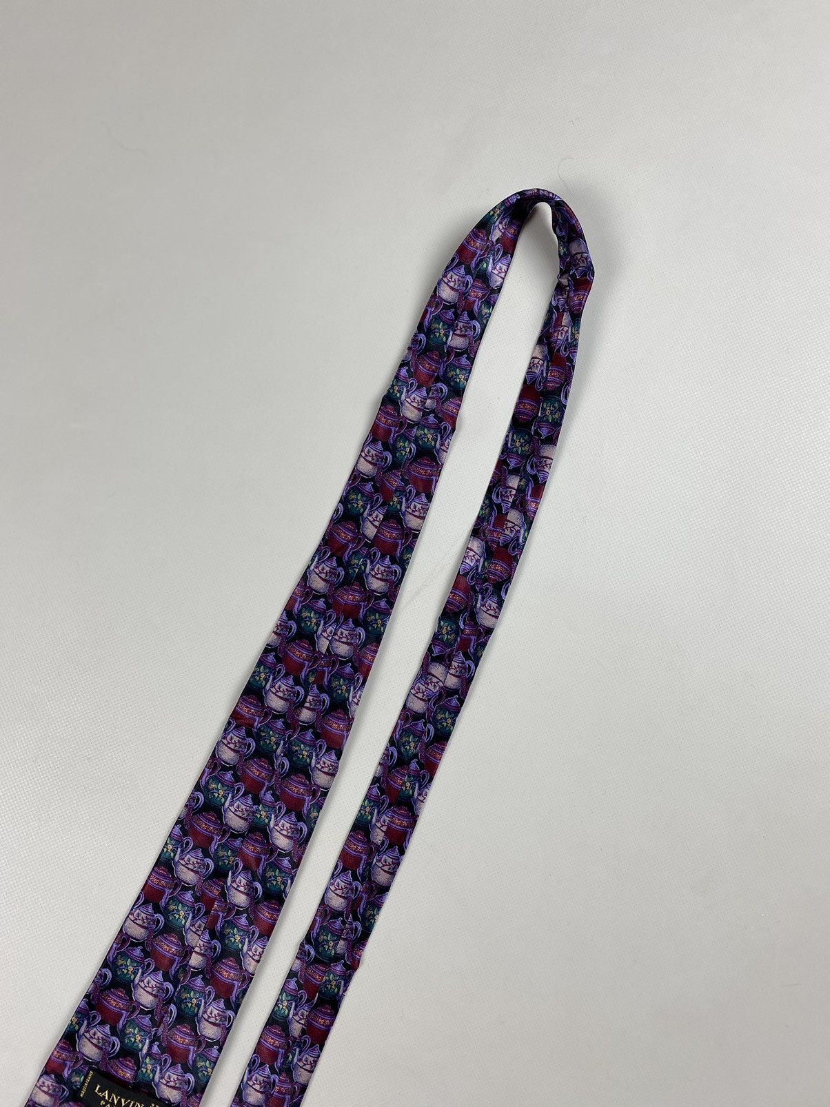 Lanvin × Vintage Lanvin Paris Vintage Patterned Silk Tie Size ONE SIZE - 6 Thumbnail