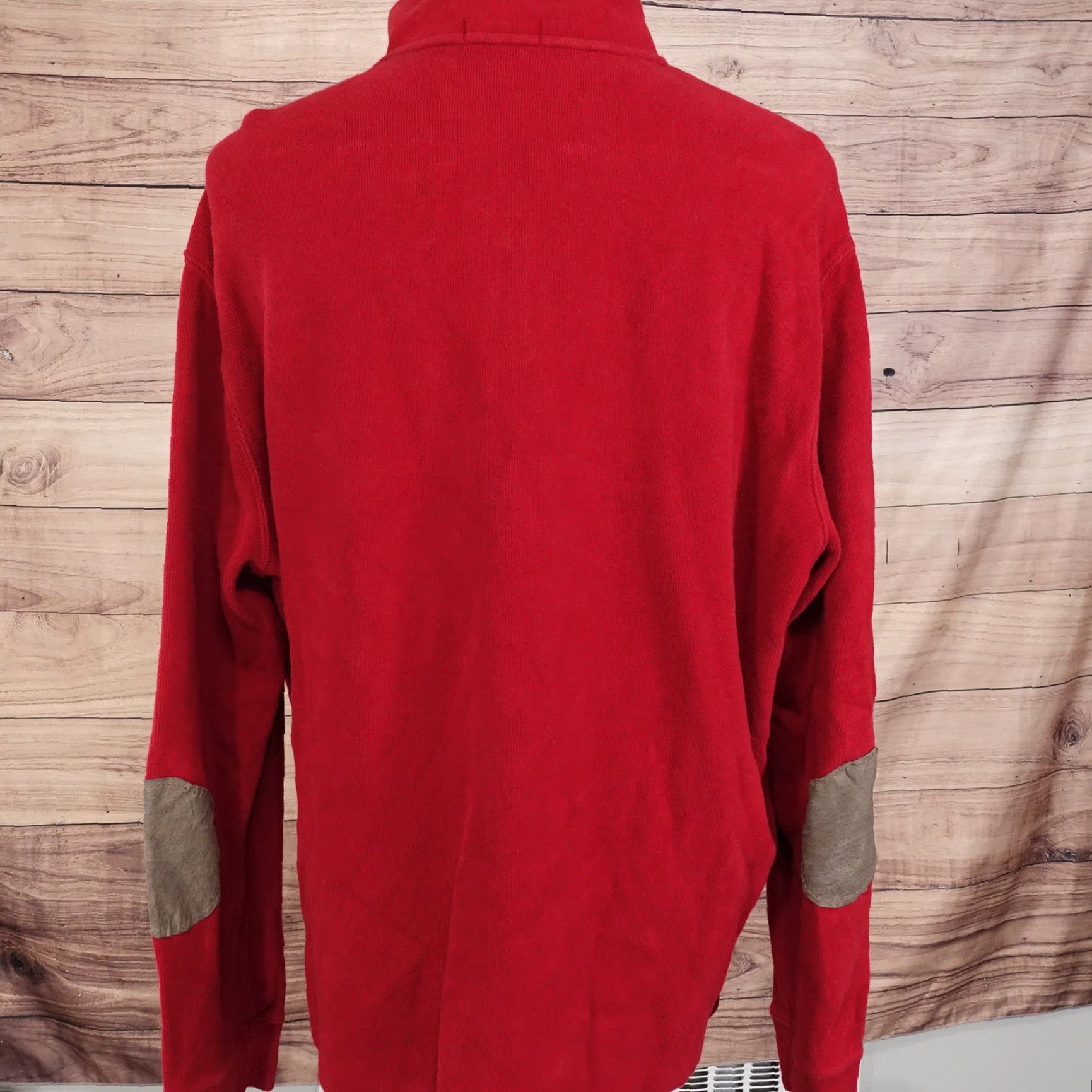 Polo Ralph Lauren POLO RALPH LAUREN Red 1/4 Zip Mock Neck Pullover Sweater Mens 2XL Cotton Classic Fit Casual Business Size US XXL / EU 58 / 5 - 4 Thumbnail