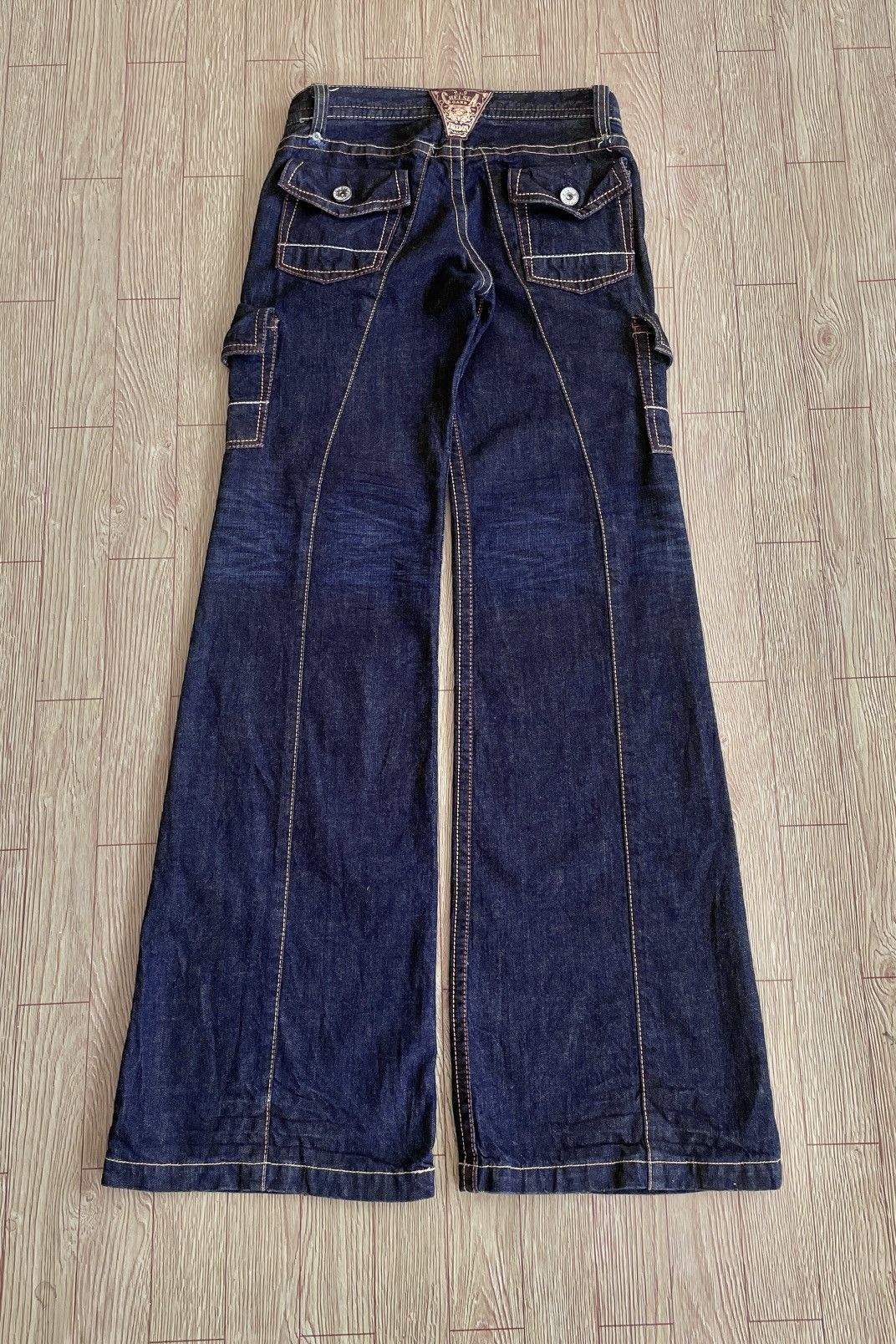 Le Grande Bleu (L.G.B.) Very Rare Vintage Brand Chelsea Gard Flared Jeans 1990s Size US 27 - 2 Thumbnail