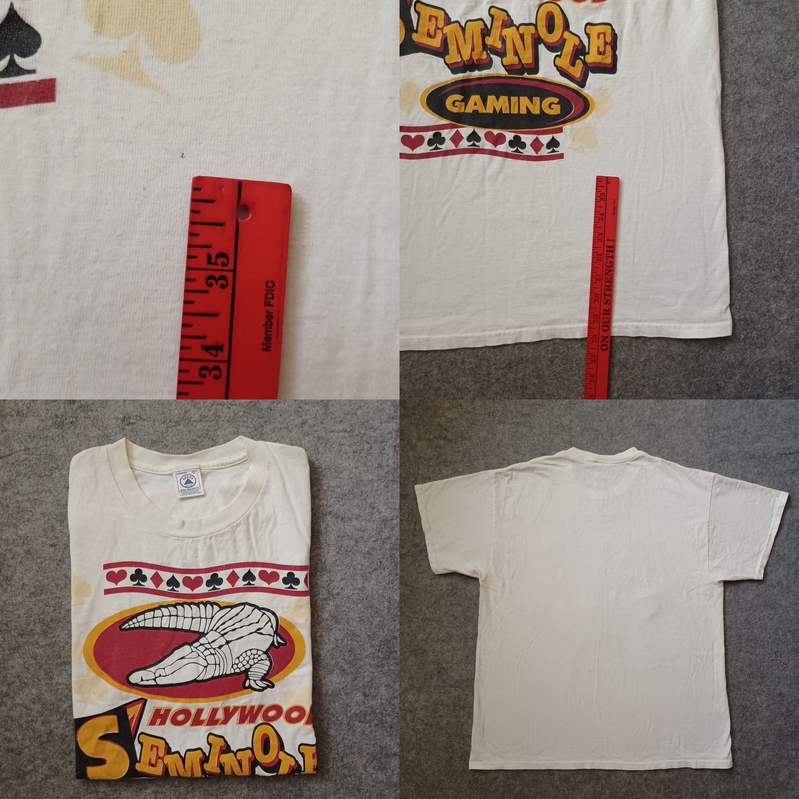 Delta VINTAGE Florida State Seminoles T Shirt Men XL Ivory Hollywood Gaming Graphic 1990s 90s Logo Braves? Size US XL / EU 56 / 4 - 9 Thumbnail