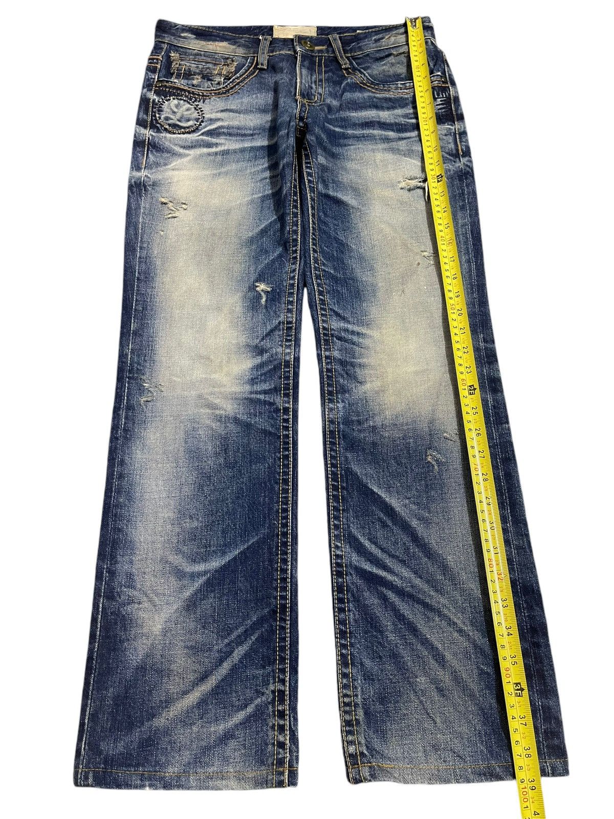 Tornado Mart Vintage Japanese Brand Faded Wash Distress Loose Jeans Size US 32 / EU 48 - 13 Thumbnail