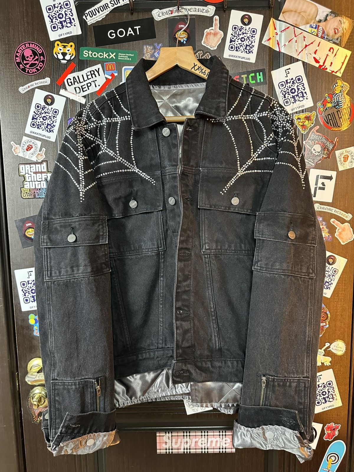 Sp5der × Young Thug OG Spider Worldwide 2019 Denim Jacket RARE Size US M / EU 48-50 / 2 - 1 Thumbnail