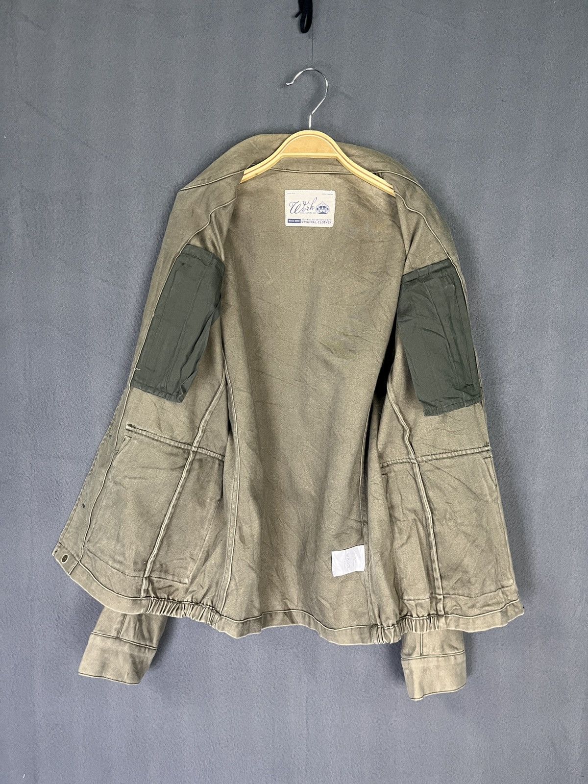 Japanese Brand Work by Luca Utility Jacket Garment Stencil Backhit Size S / US 4 / IT 40 - 6 Thumbnail