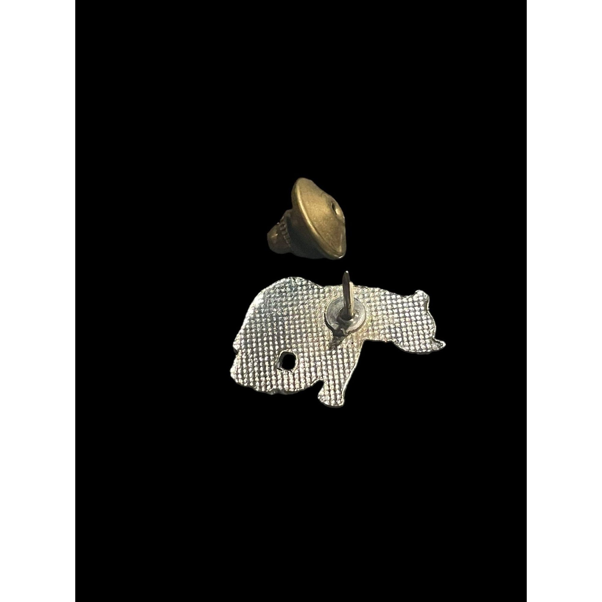 Vintage Vintage Gray Metallic Elephant with Gold Tone Brooch Pin or Size ONE SIZE - 4 Thumbnail