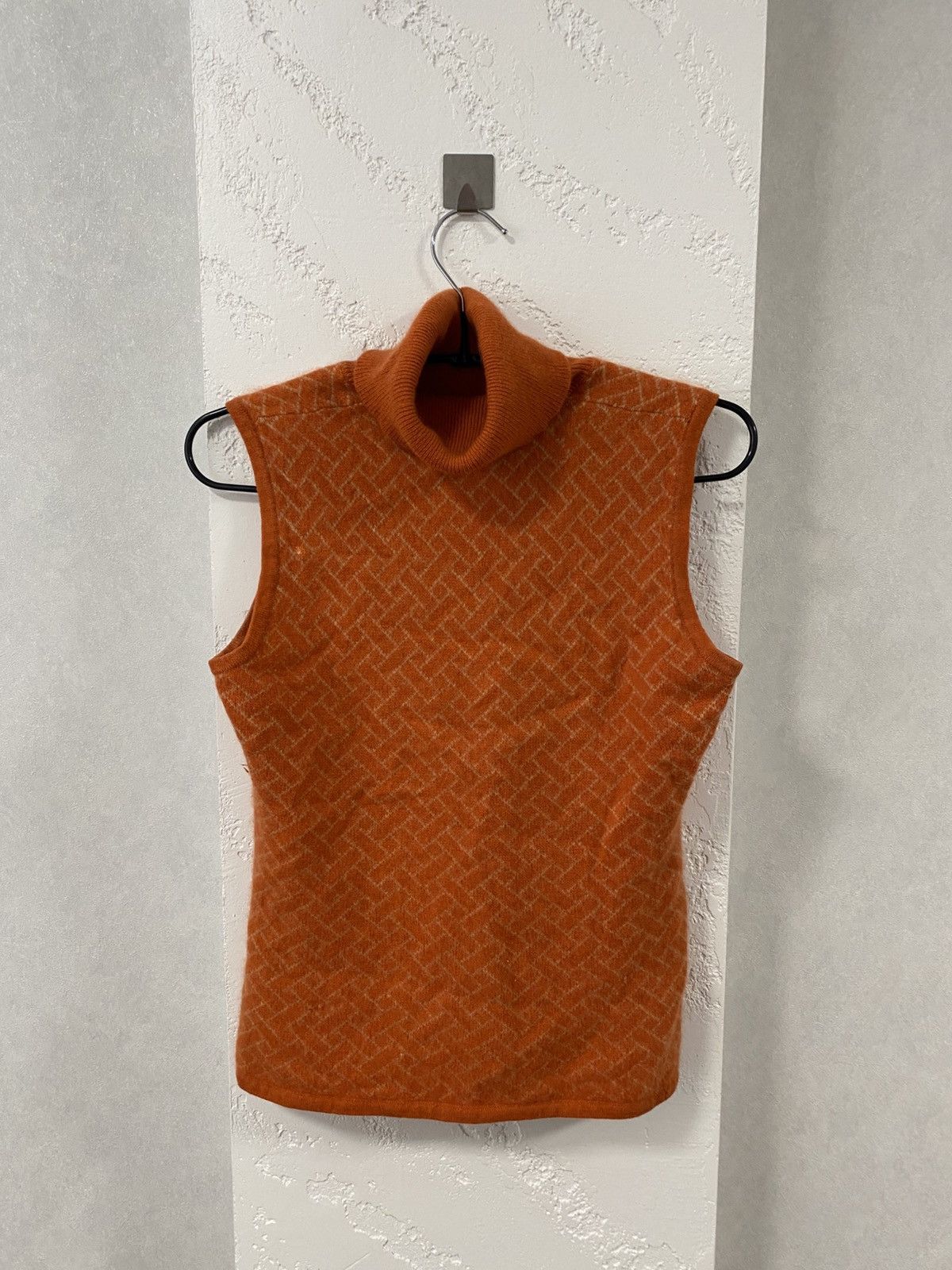 Hanae Mori Hanae Mori Couture Cashmere Turtle Neck Tunk Top Size: L Size L / US 10 / IT 46 - 1 Thumbnail