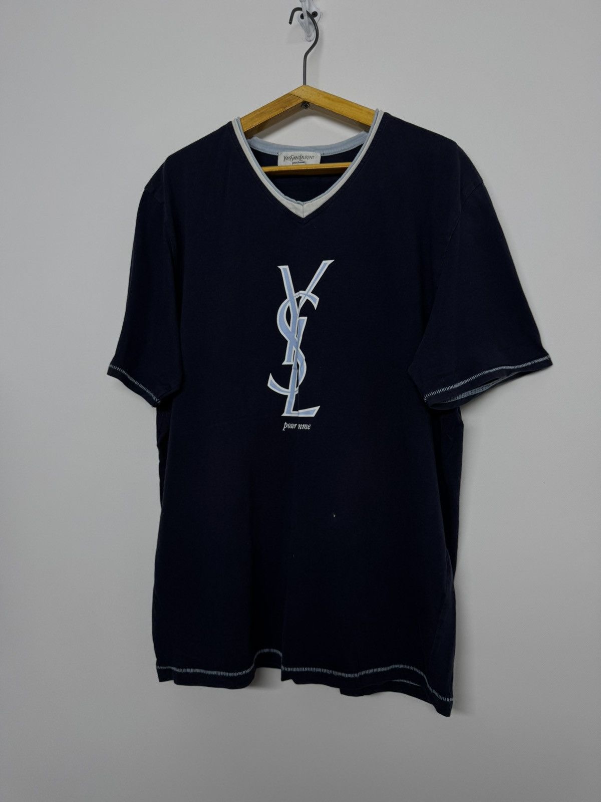 トップス Vintage YSL 90s Archive Deadstock Shirt Yves Saint Laurent Vintage YSL Yves Saint Laurent T Shirt 00's
