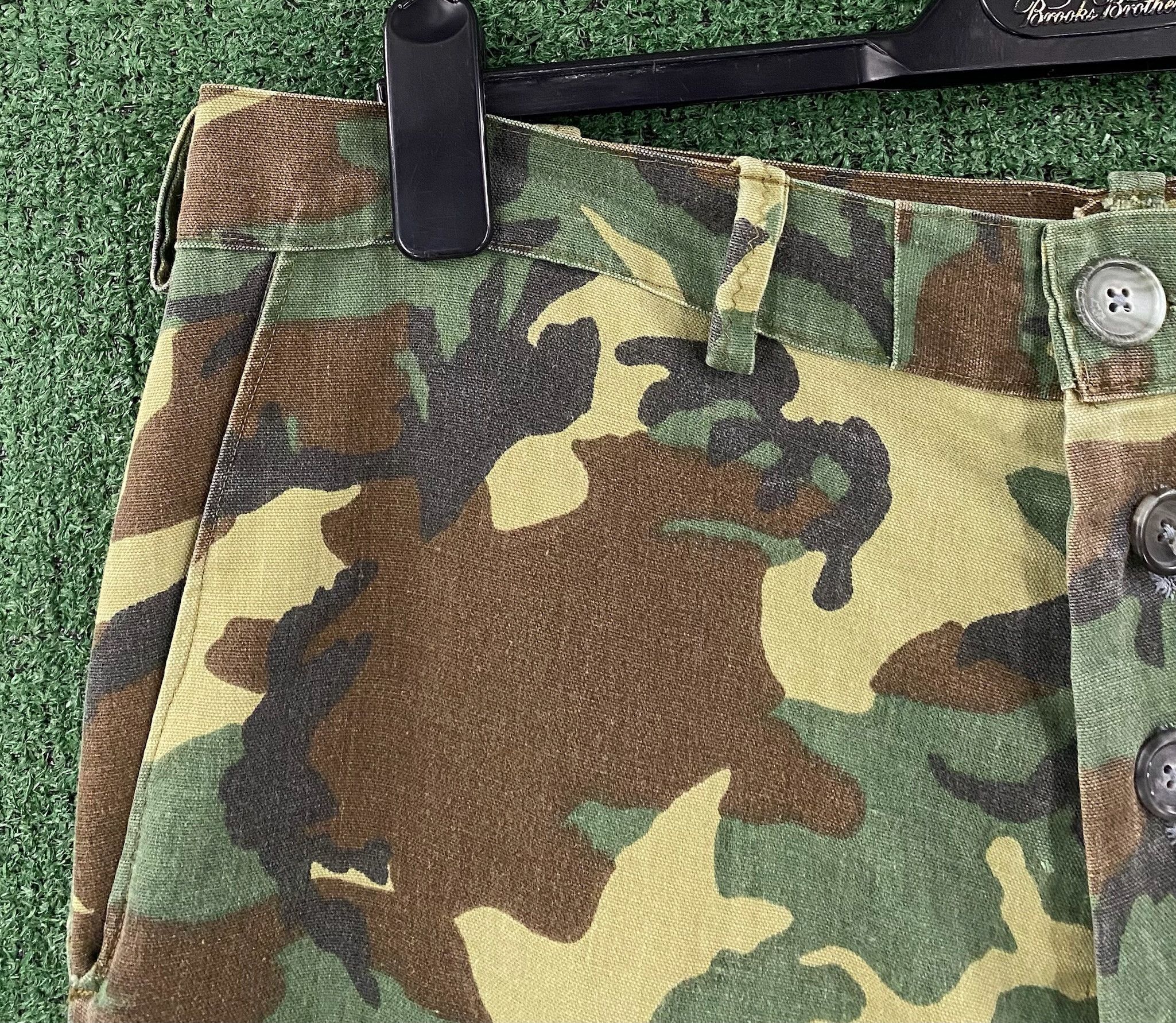 Vintage 90’s Handmade Camouflage Button Front Distressed Pants 36 Size US 36 / EU 52 - 3 Thumbnail