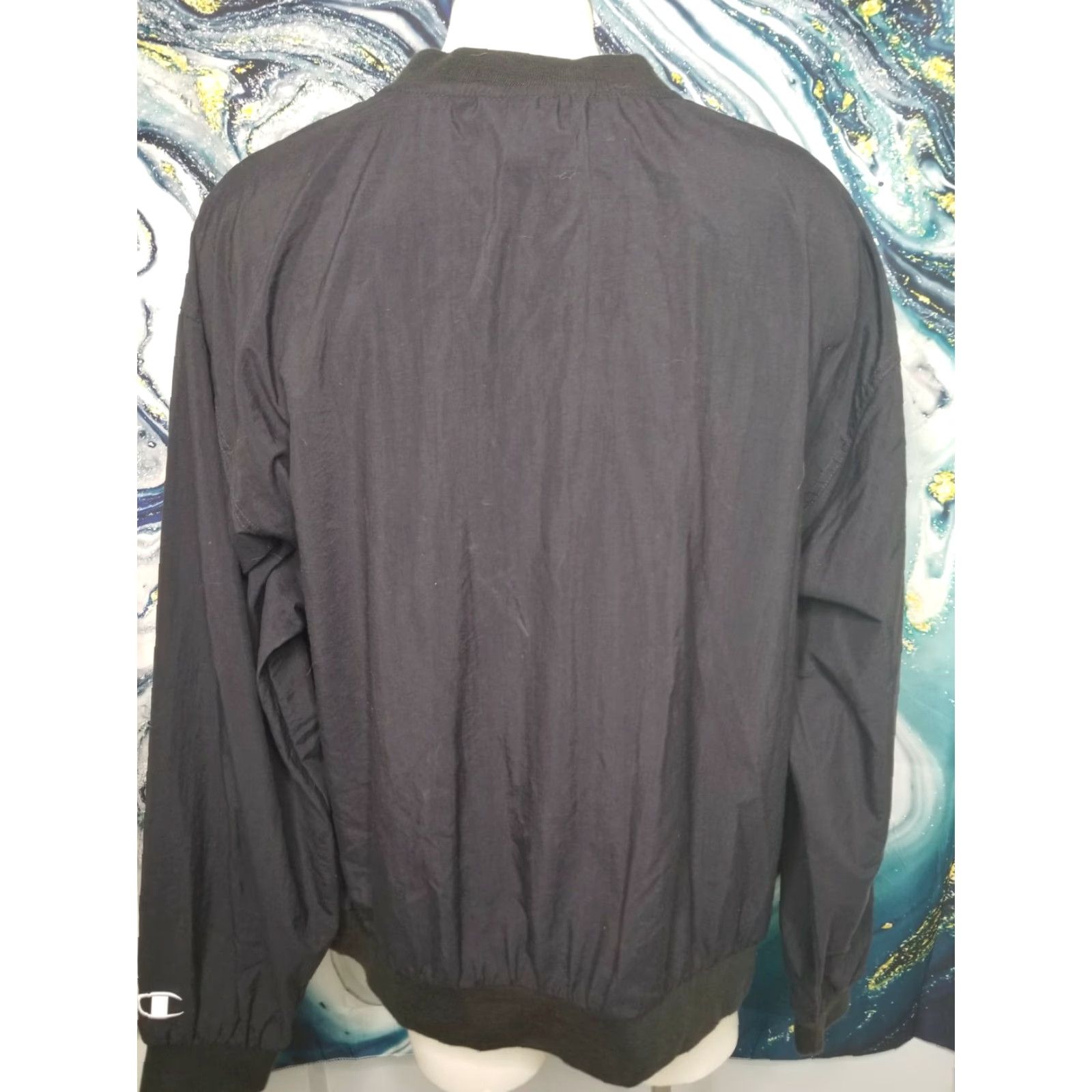 Champion VINTAGE Champion Pullover Windbreaker Jacket with Pockets Black Mens XXL Size US XXL / EU 58 / 5 - 2 Thumbnail