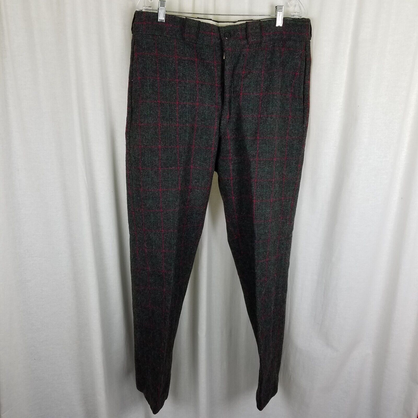 Vintage Vtg Plaid Johnson Wool 8 Points Pants 36x31 Suspender Ready Size US 36 / EU 52 - 7 Thumbnail